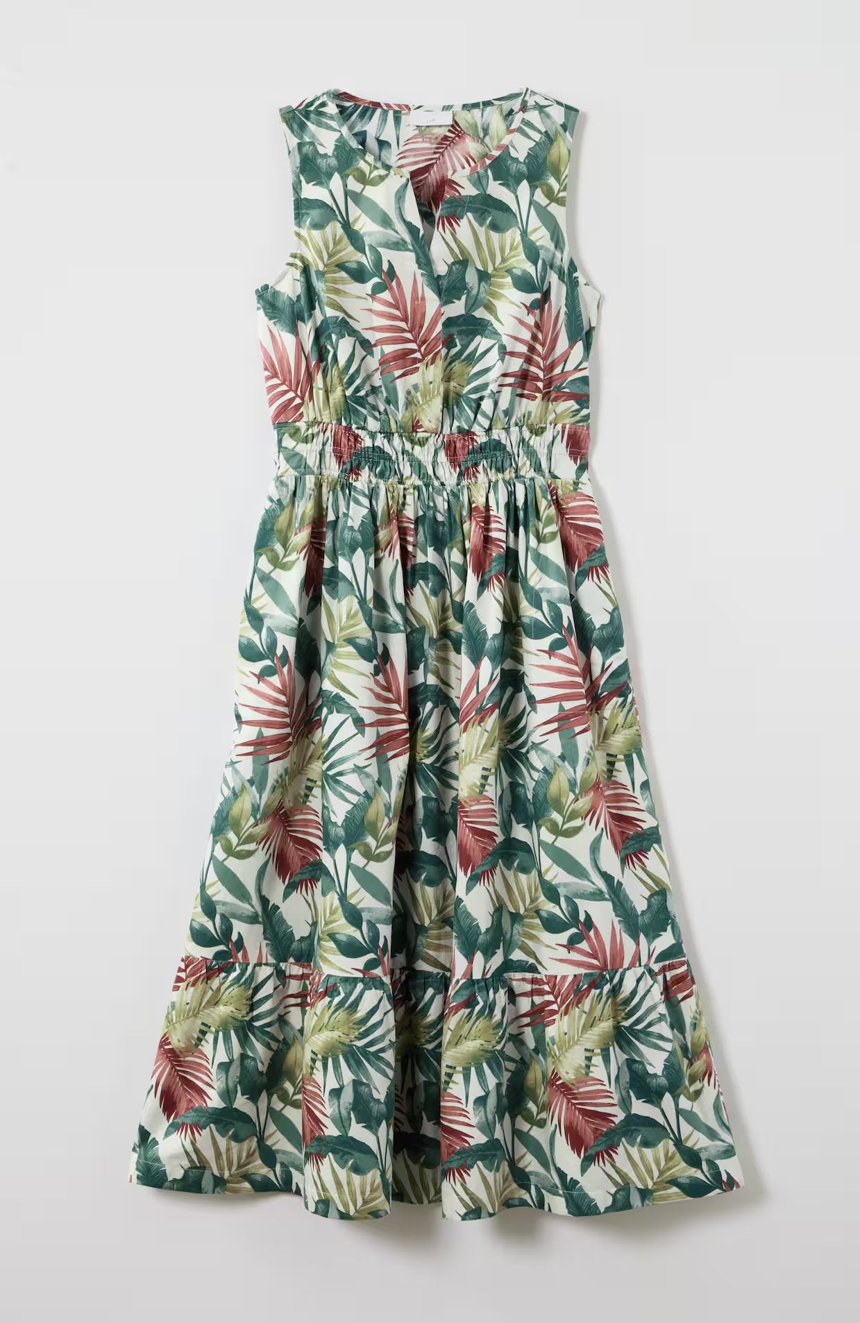 ✨ Tropical Print Smocked Waist Midi Dress – Instant Download PDF Sewing Pattern