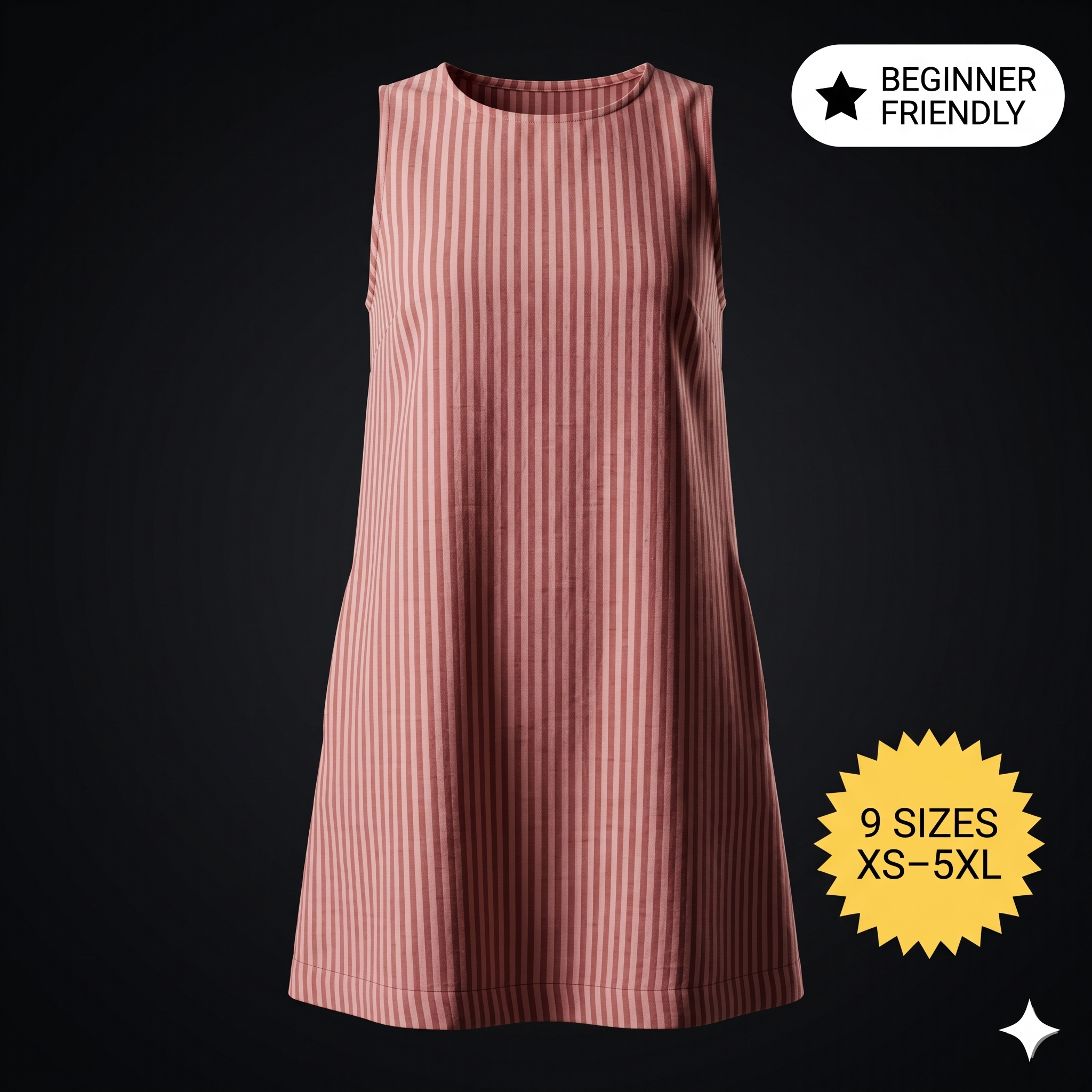 A-Line Dress Pattern, Shift Dress Sewing Pattern, Easy Dress Sewing Pattern, Linen Dress Pattern For Women