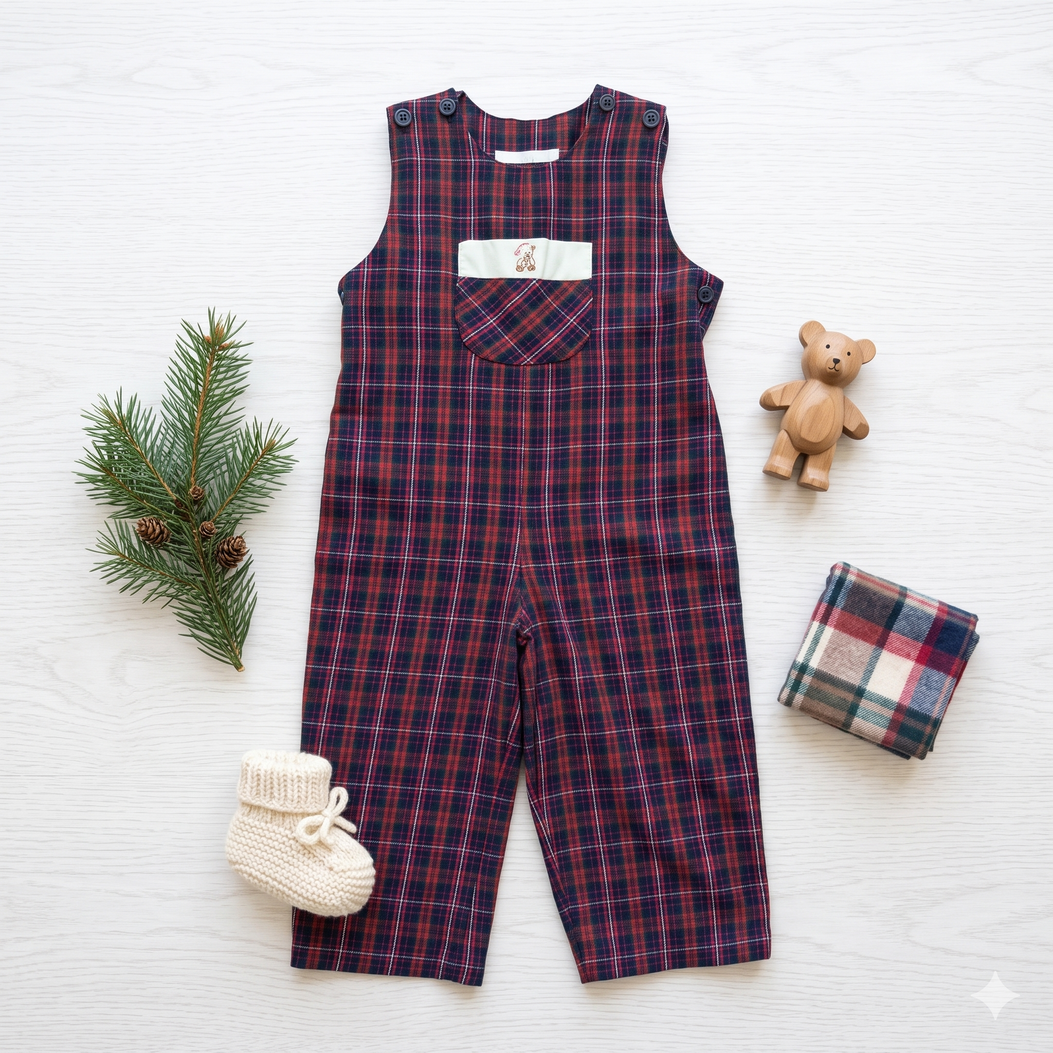 Baby Longall Romper โ Sewing Pattern (PDF) | Classic Shoulder-Button Overall NBโ4T