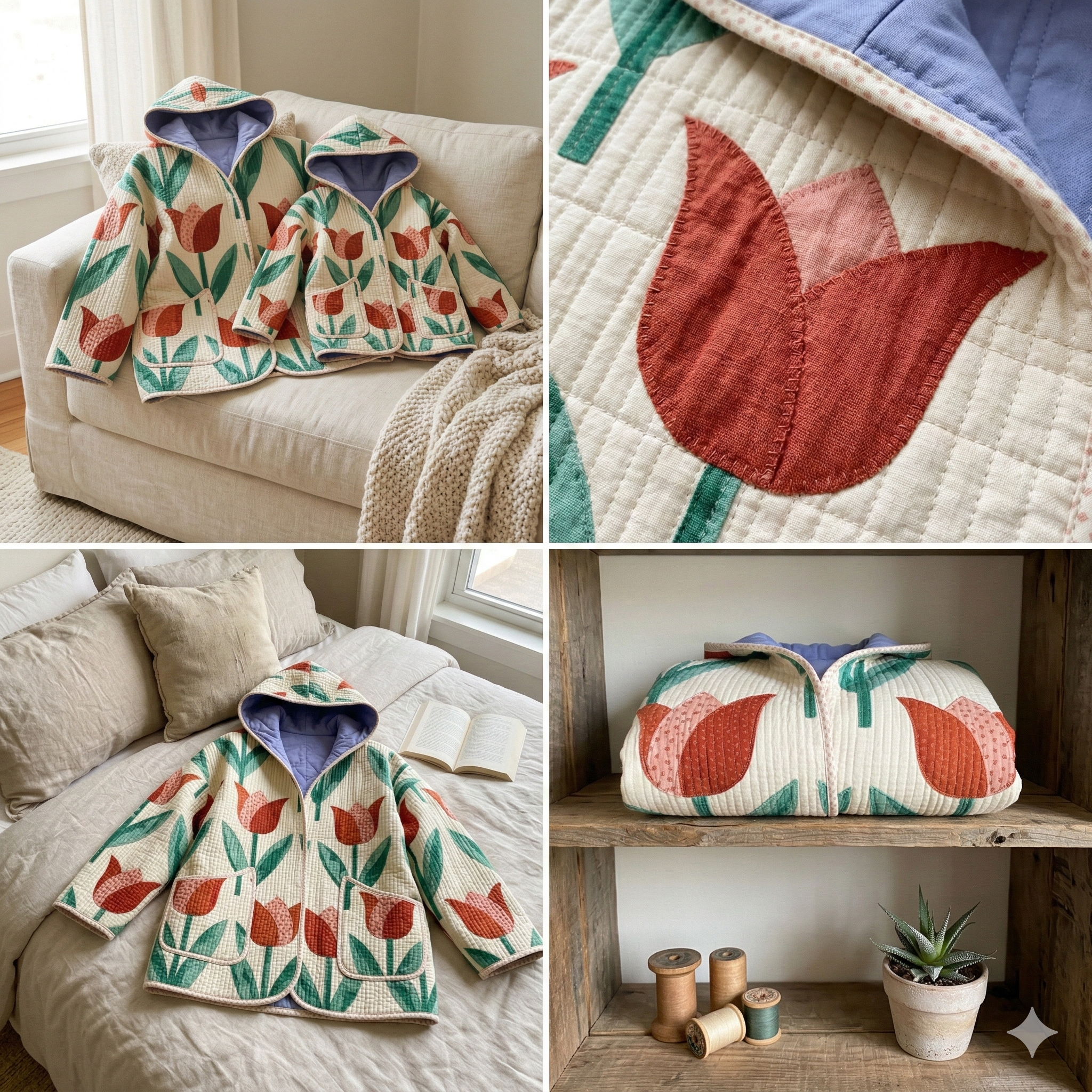 Beginner Hooded Quilted Jacket Sewing Pattern | Sizes XXS-4XL (Instant Download)