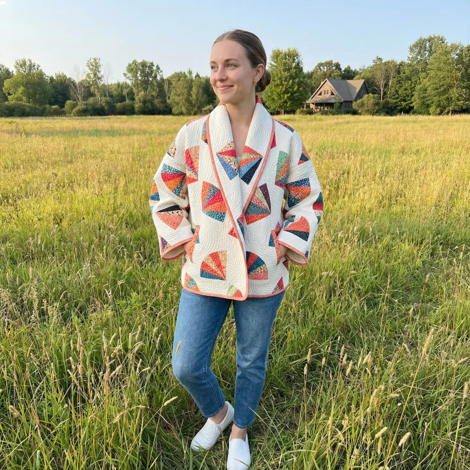 Blossom Quilt coat Sewing Pattern | beginner friendly, Sizes XXS-4XL | jacket pattern |(Instant Download)