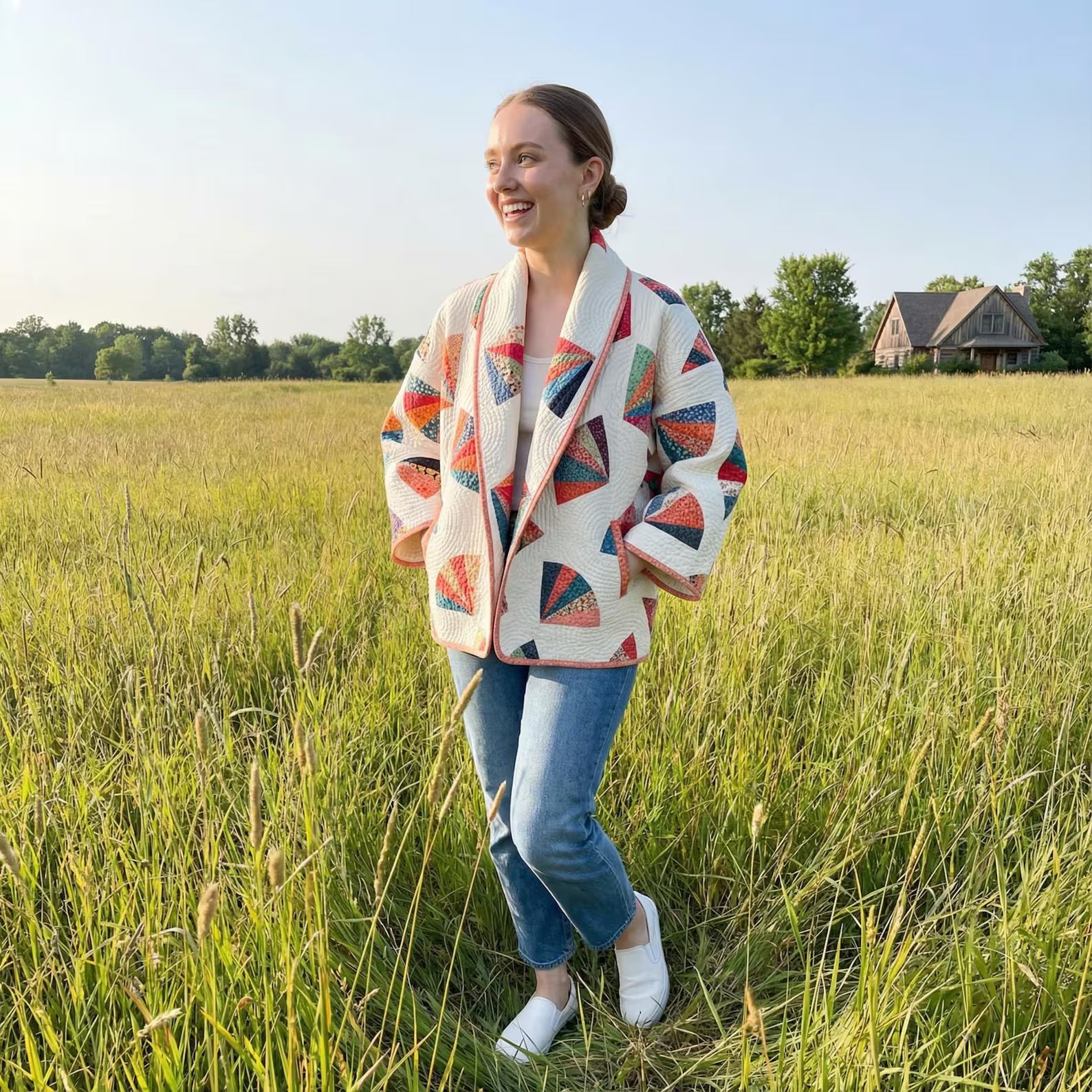 Blossom Quilt coat Sewing Pattern | beginner friendly, Sizes XXS-4XL | jacket pattern |(Instant Download)