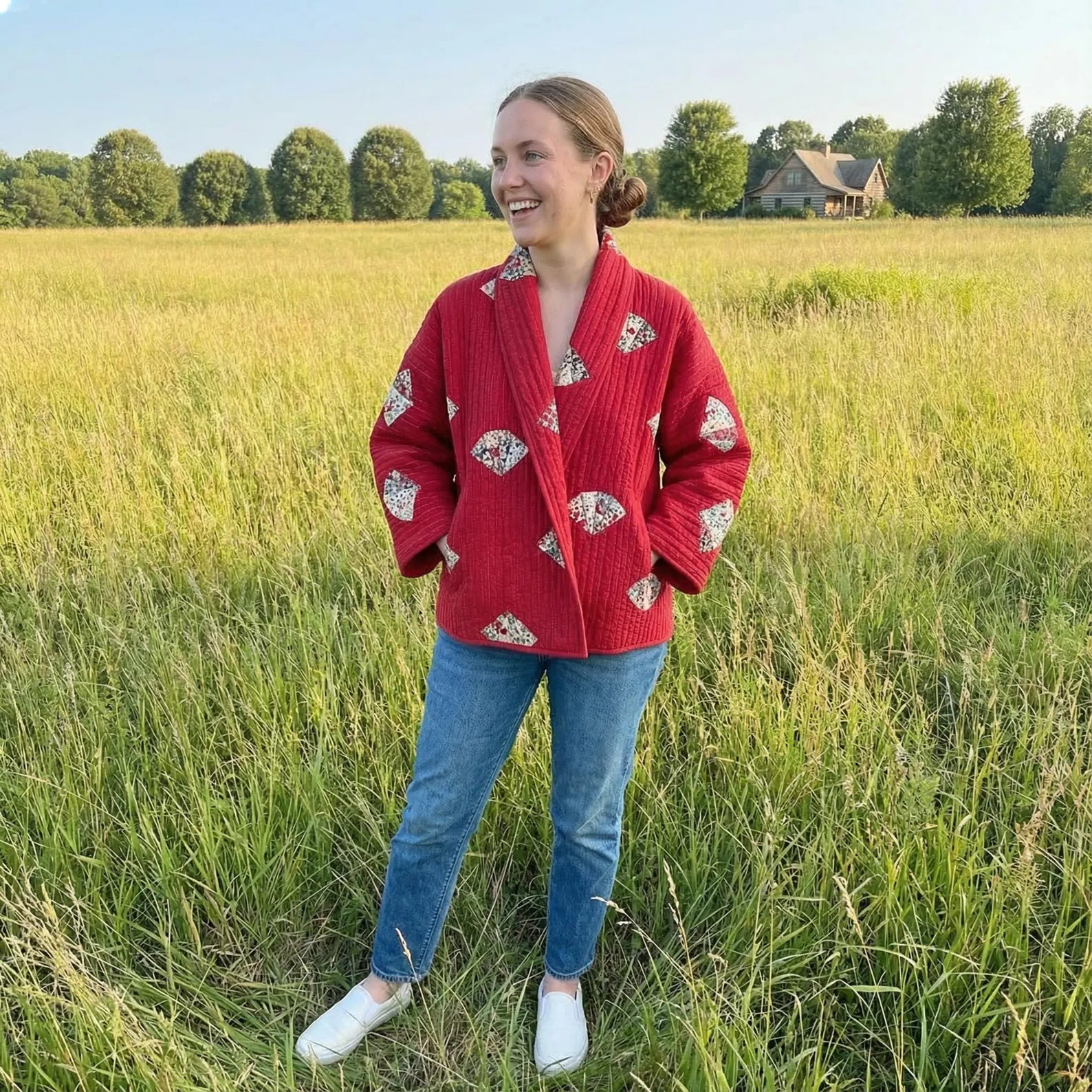 Blossom Quilt coat Sewing Pattern | beginner friendly, Sizes XXS-4XL | jacket pattern |(Instant Download)
