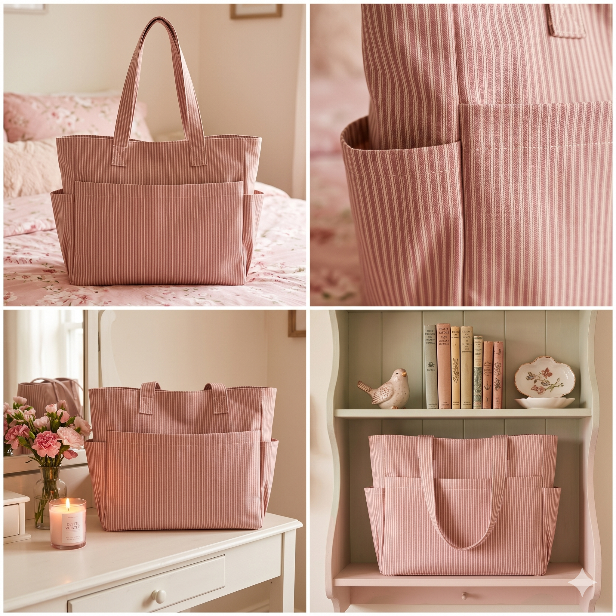 Tote Bag Sewing Pattern PDF | Canvas shopper bag | Beginner Friendly PDF Template (A4/Letter)