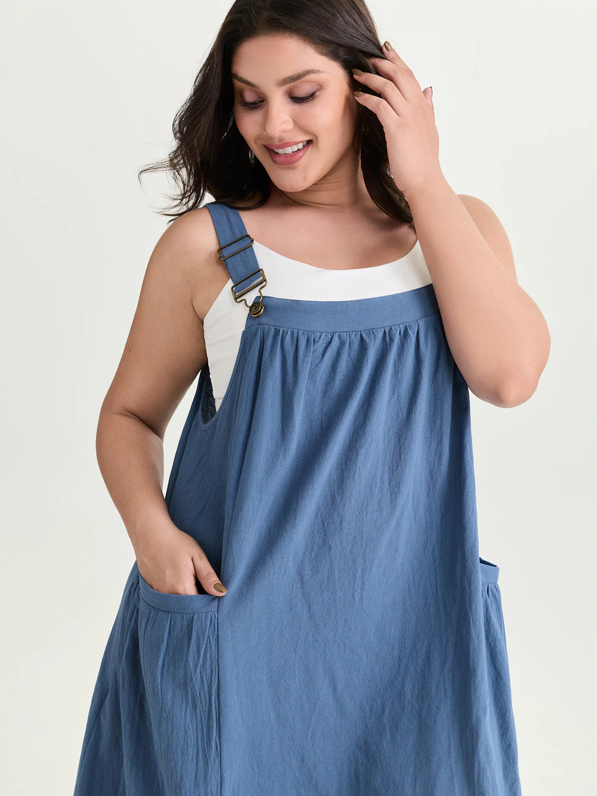 ✨ Cotton Pleated Square Neck Midi Dress – Instant Download PDF Sewing Pattern
