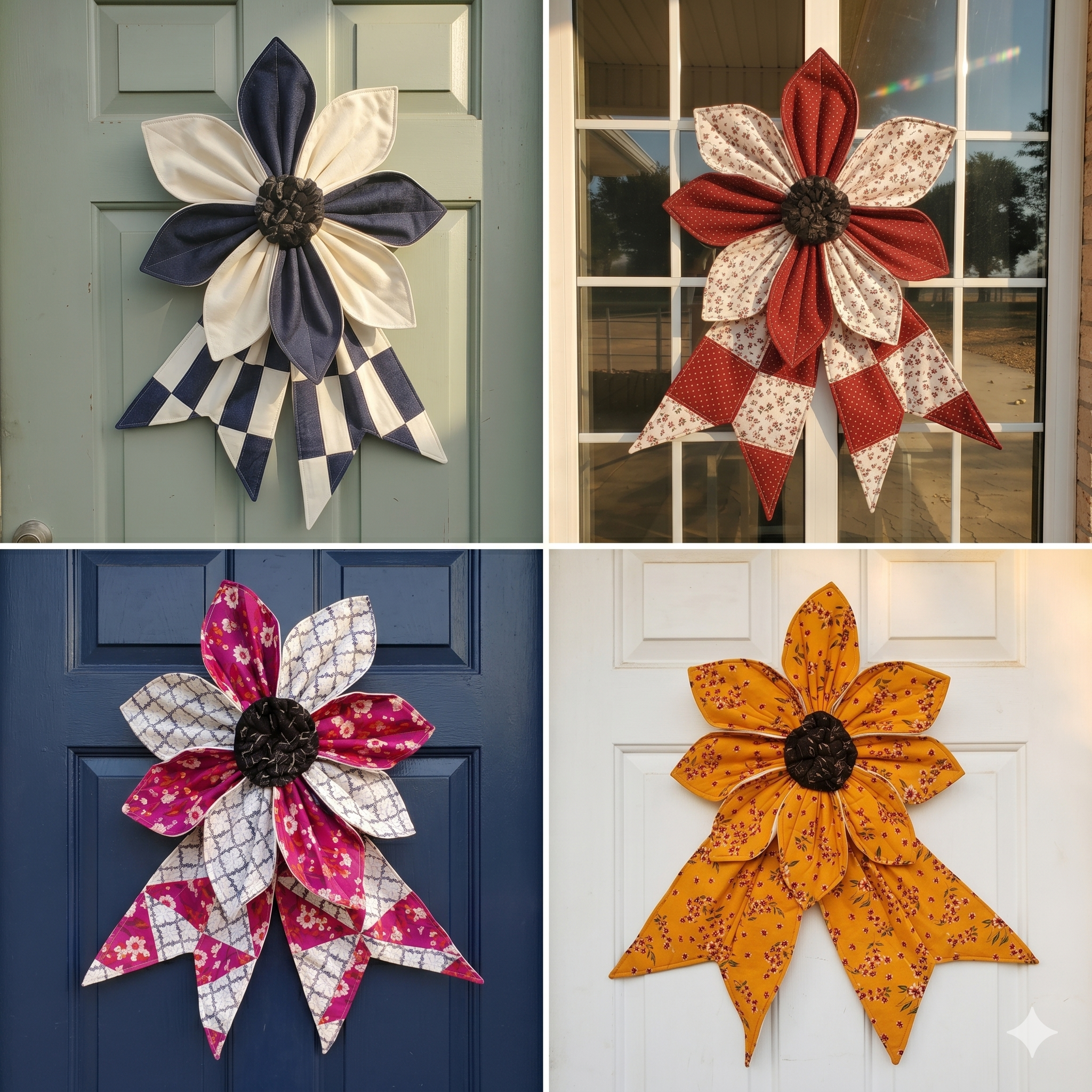 DIY Giant Quilted Flower Bow pdf Sewing Patterns Bundle (Digital Download)