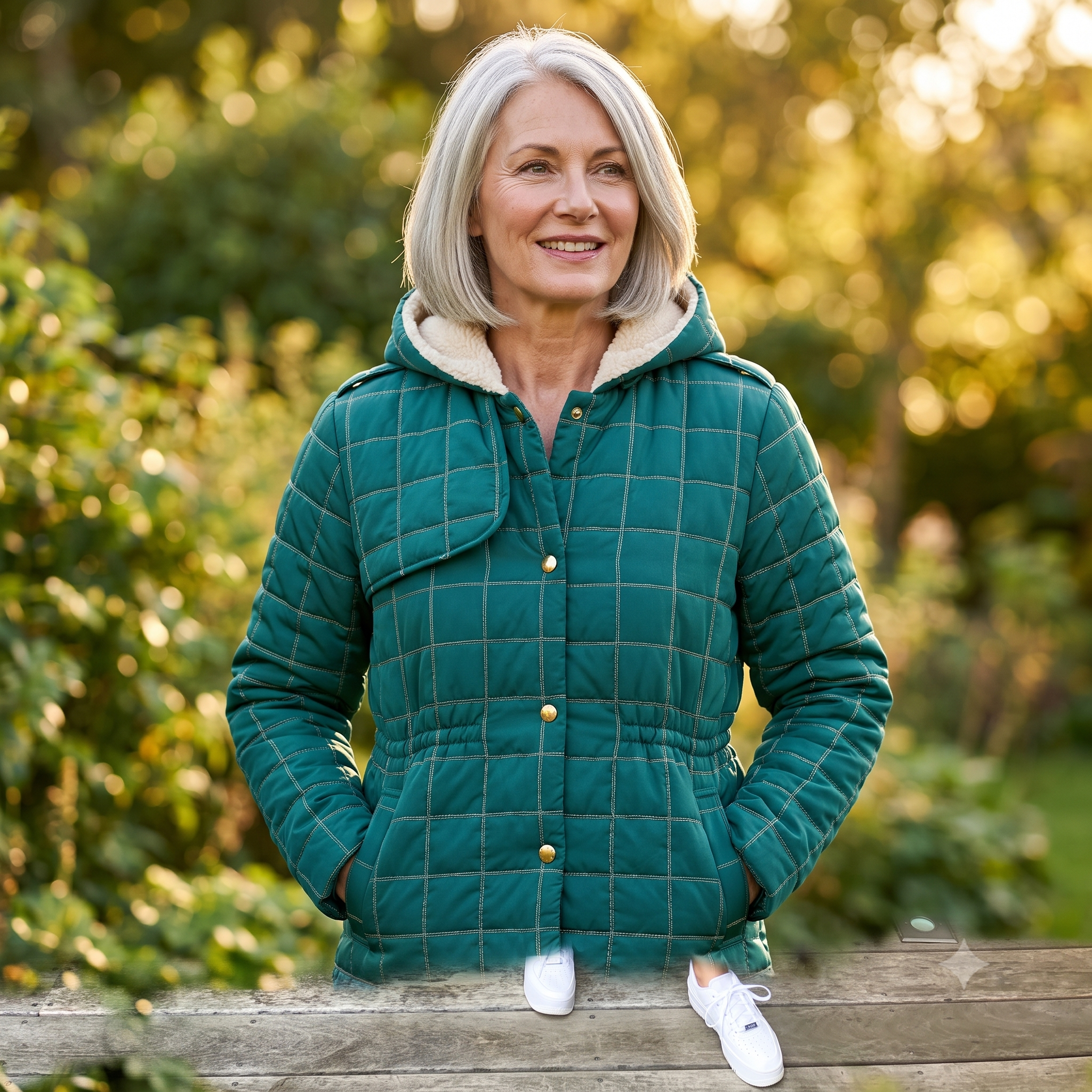 DEMNA Padded Coat Sewing Pattern PDF, Puffer Style Coat, Hooded Winter Jacket, Drawstring Waist, Raglan Pockets, Intermediate, Sizes 34–48