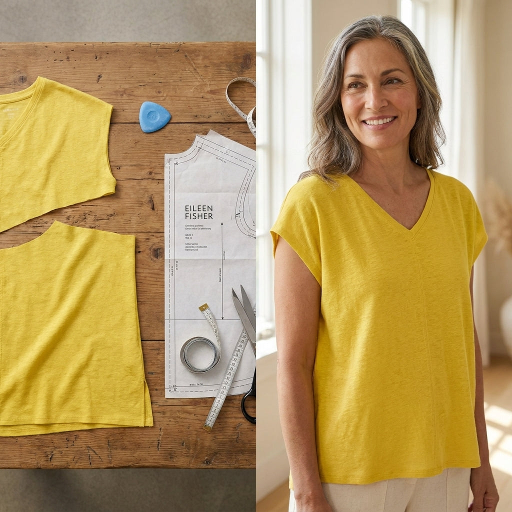 ✨ Linen Jersey V-Neck Cap Sleeve Top – Instant Download PDF Sewing Pattern