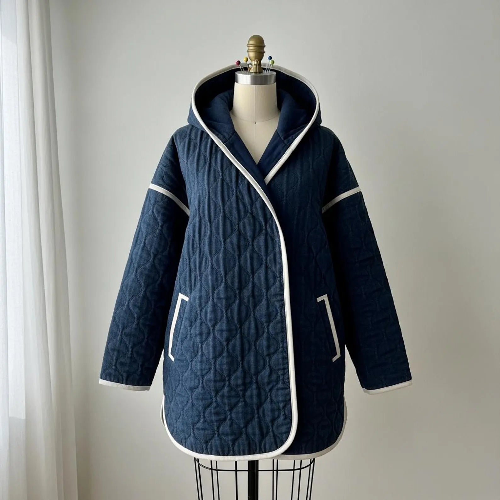 Florence Quilt Coat Beginner Sewing Pattern | Sizes XXS-4XL | Jacket Cardigan | Long Coat | INSTANT DOWNLOAD