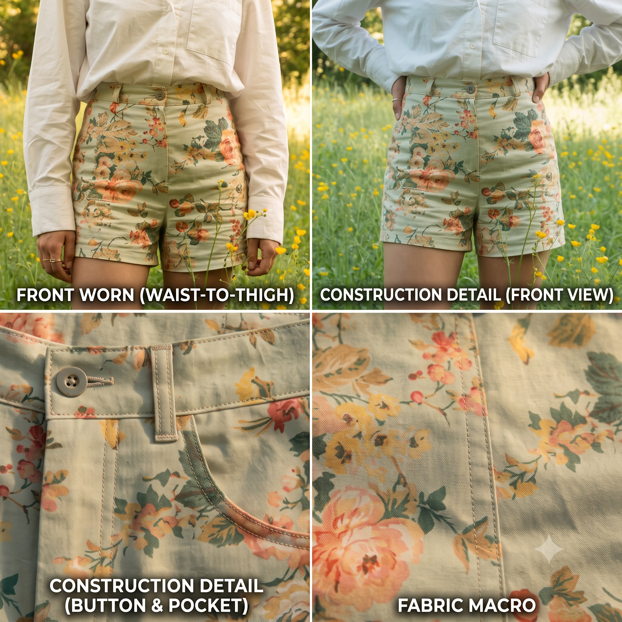 Flare Pants & Shorts Sewing Pattern PDF – Women's 2-in-1 Wide-Leg Trousers and Shorts – Sizes 32-50 – High-Waist Jeans-Style with 3 Length Options – Layered Multi-Format – Instant Download