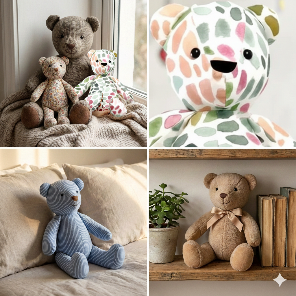 Memory Bear Pattern - All Sizes included, keepsake bear