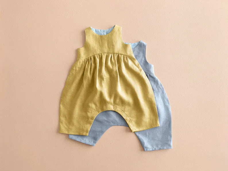 Harem Romper PDF Sewing Pattern, Baby Romper Sewing Pattern, Woven Romper Pattern, Billow Romper, Jumpsuit Pattern, Dungaree Pattern