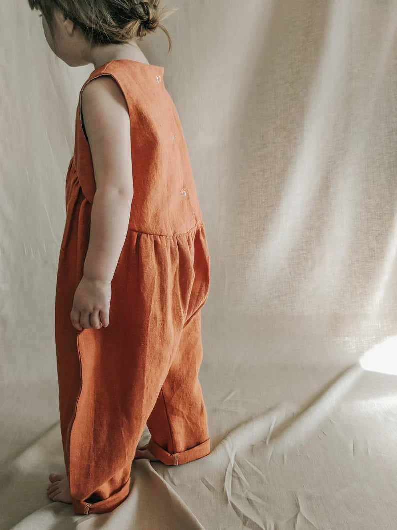 Harem Romper PDF Sewing Pattern, Baby Romper Sewing Pattern, Woven Romper Pattern, Billow Romper, Jumpsuit Pattern, Dungaree Pattern