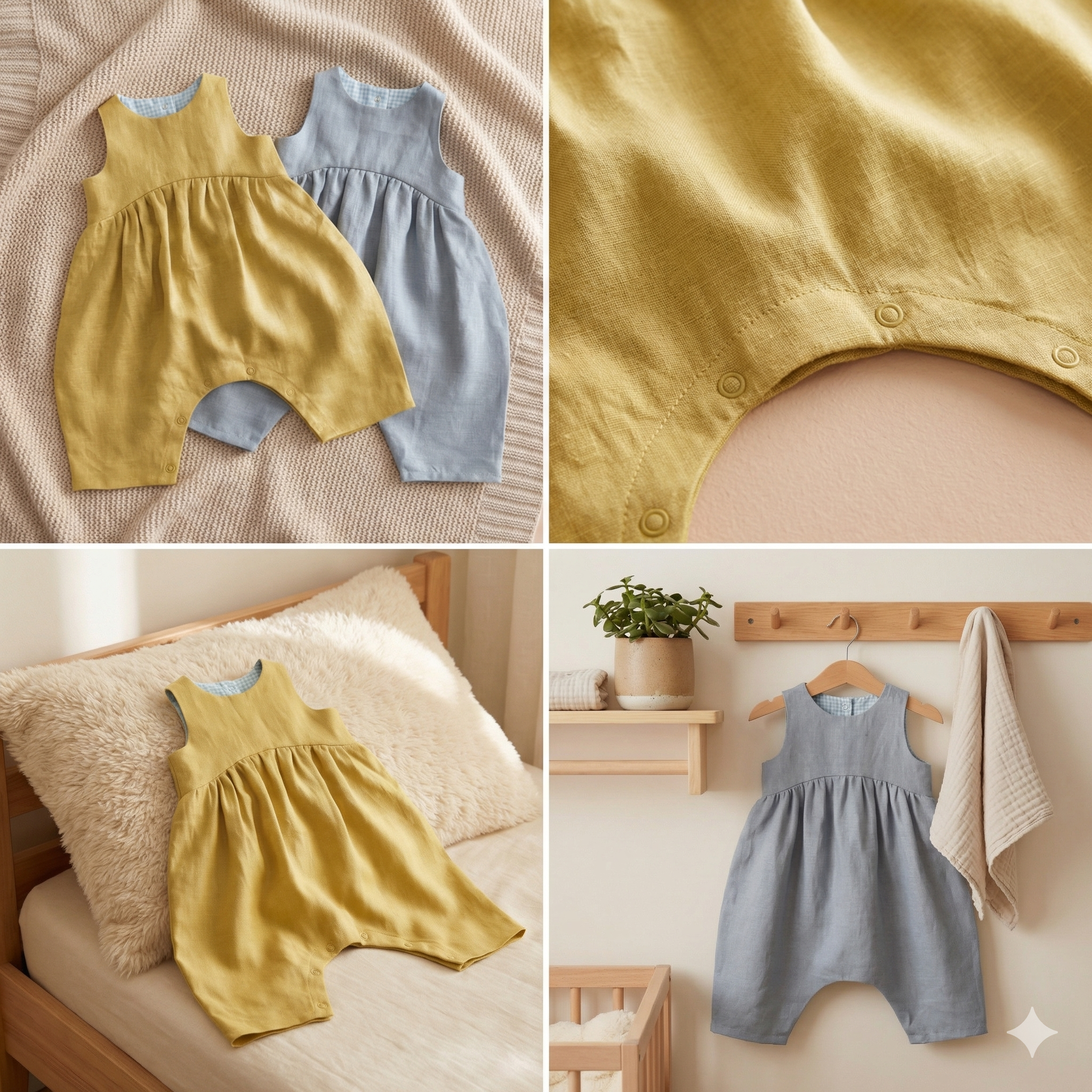 Harem Romper PDF Sewing Pattern, Baby Romper Sewing Pattern, Woven Romper Pattern, Billow Romper, Jumpsuit Pattern, Dungaree Pattern