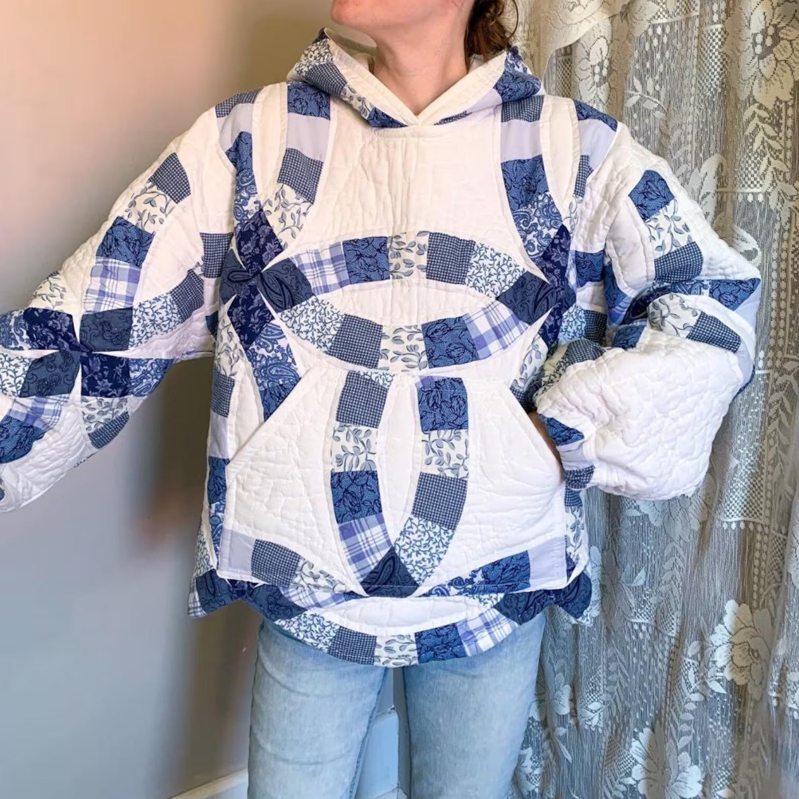 Quilt Hoodie PDF Sewing Pattern | Beginner Friendly | Sizes XS-S, M-L, L-XL | Instruction Booklet | Quilt Hoodie | Women’s Hoodie Pattern