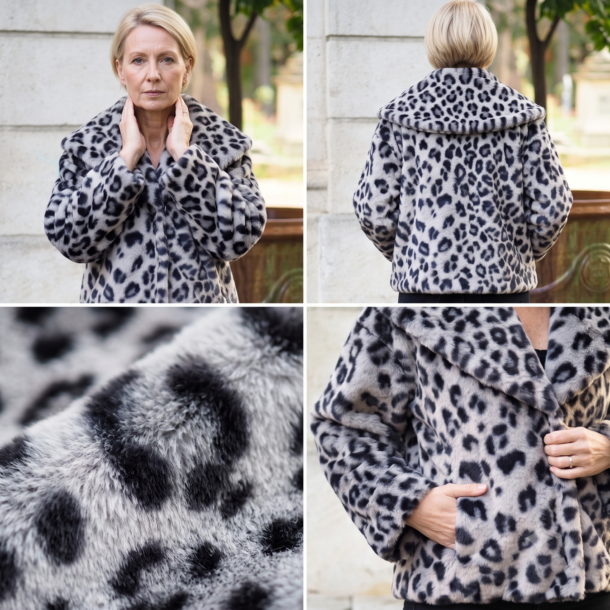 KOLYMA Faux Fur Coat Sewing Pattern PDF, Cape Collar Coat, Fully Lined Winter Jacket, Integrated Pockets, Advanced, Sizes 34–48