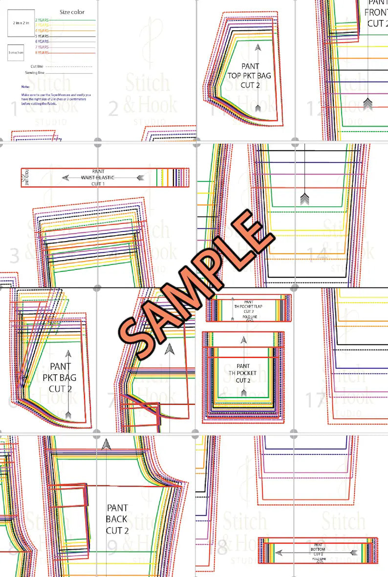 Kids Dungaree Sewing Pattern: pdf Toddler & Child Romper