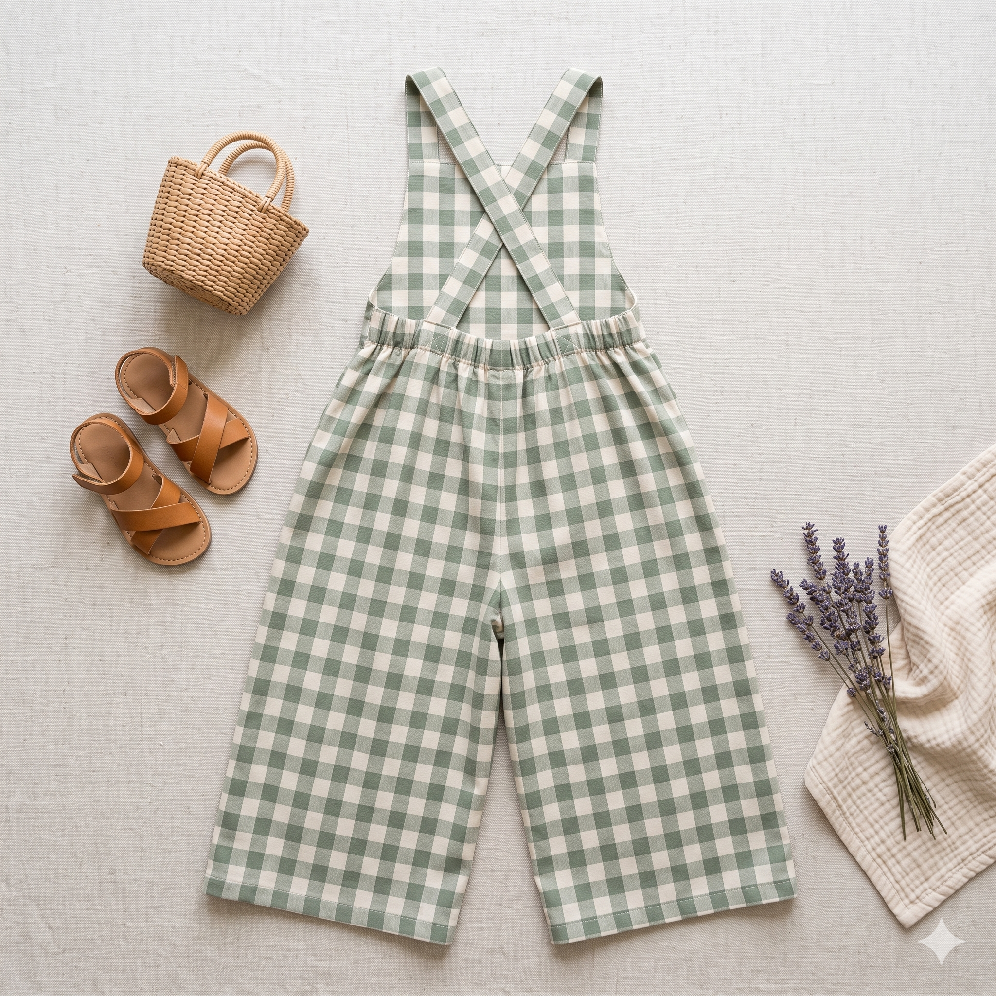 Kids Cross-Back Jumpsuit โ Sewing Pattern (PDF) | Wide-Leg Toddler Romper 2Yโ12Y