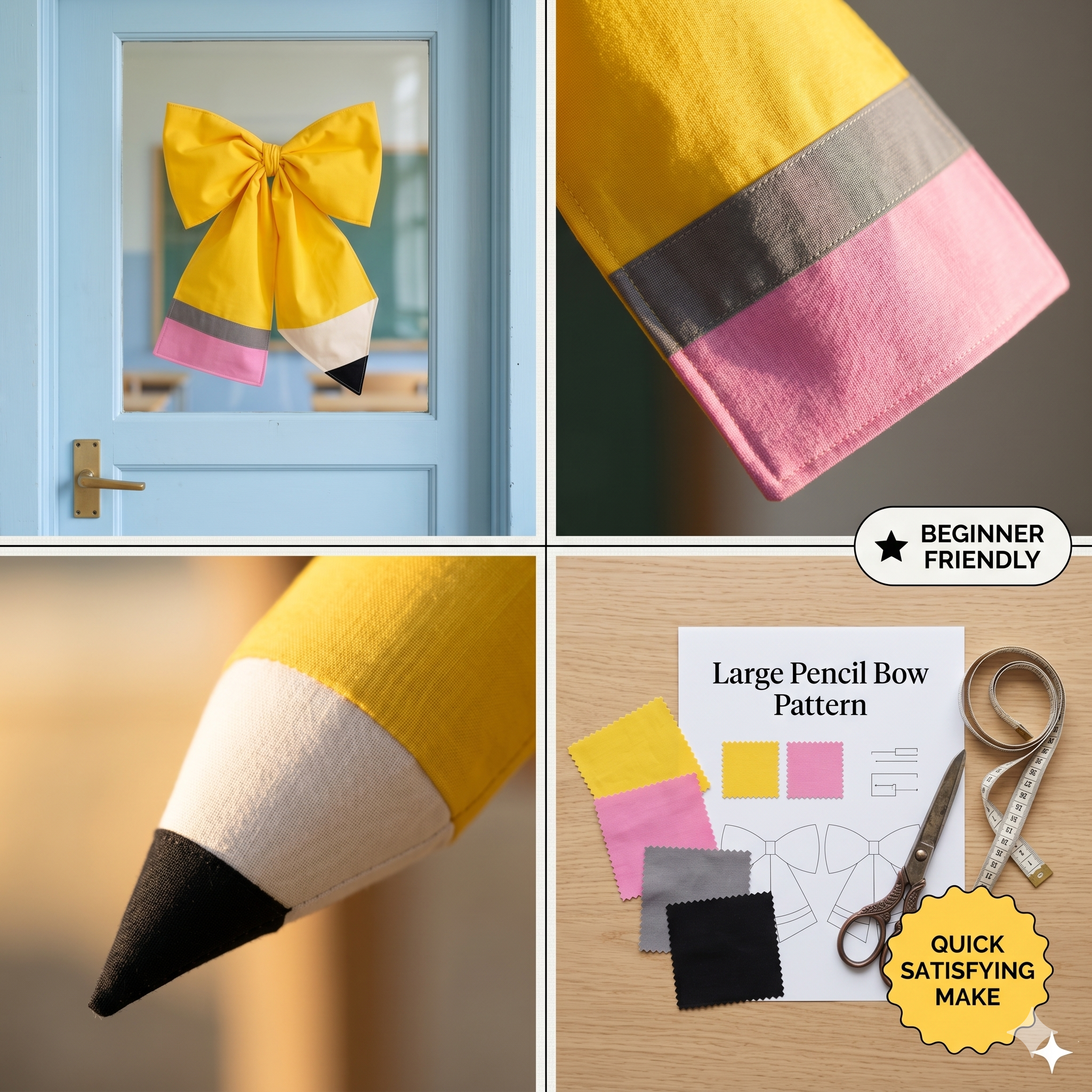 Large Pencil Bow PATTERN ONLY
