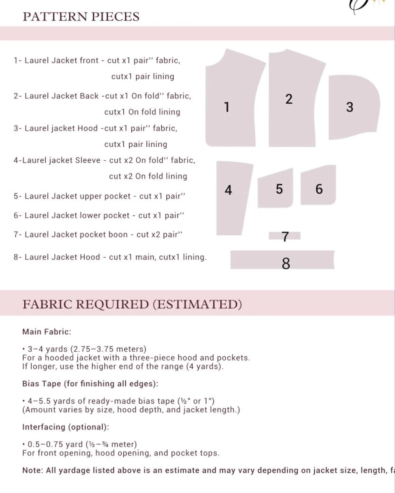 Laurel Crop Jacket Sewing Pattern | Beginner Friendly, Sizes XXS-4XL (Instant Download)