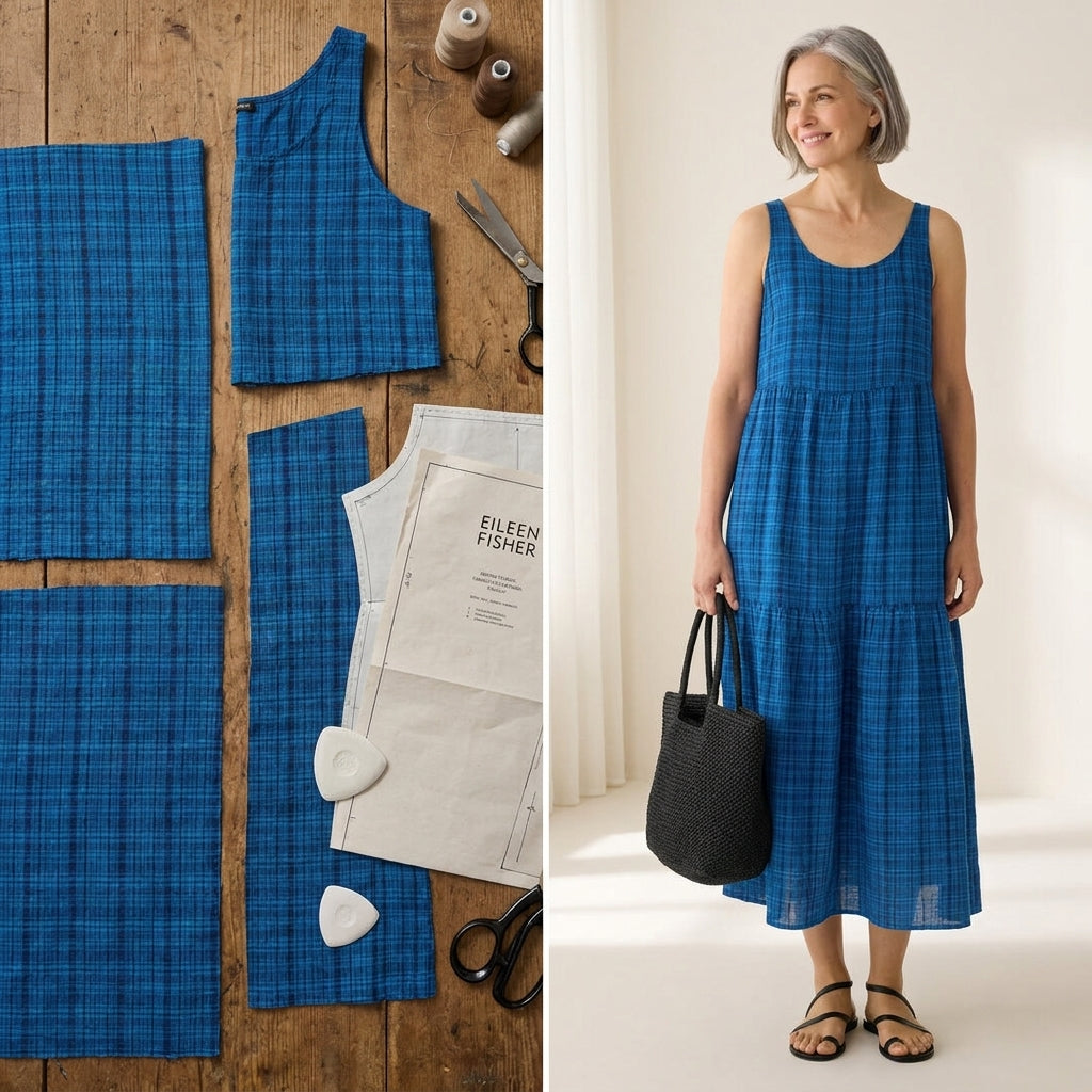 Tiered Linen Maxi Dress – Instant Download PDF Sewing Pattern