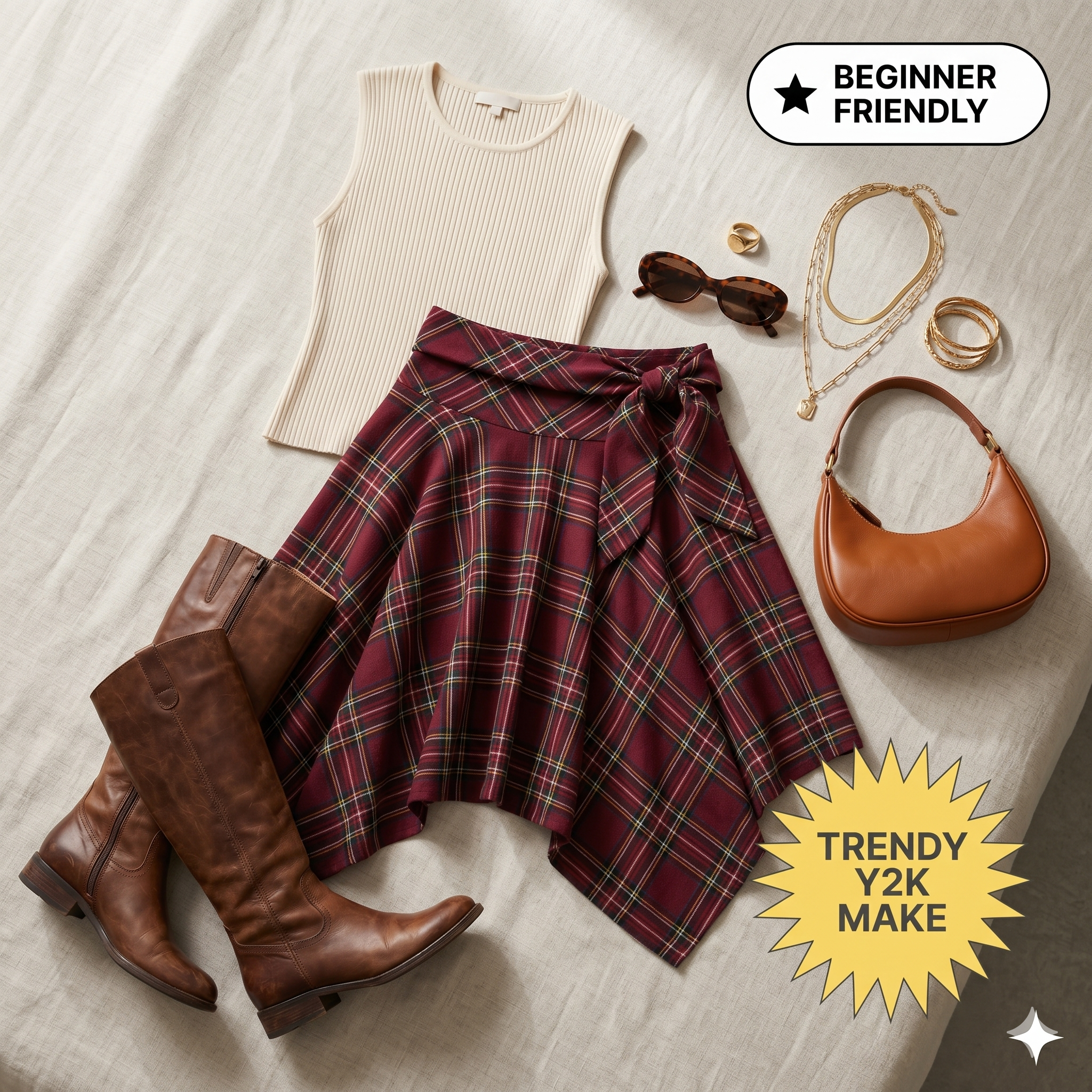 Sewing Pattern, Asymmetrical Midi Scarf Skirt (Digital Download)