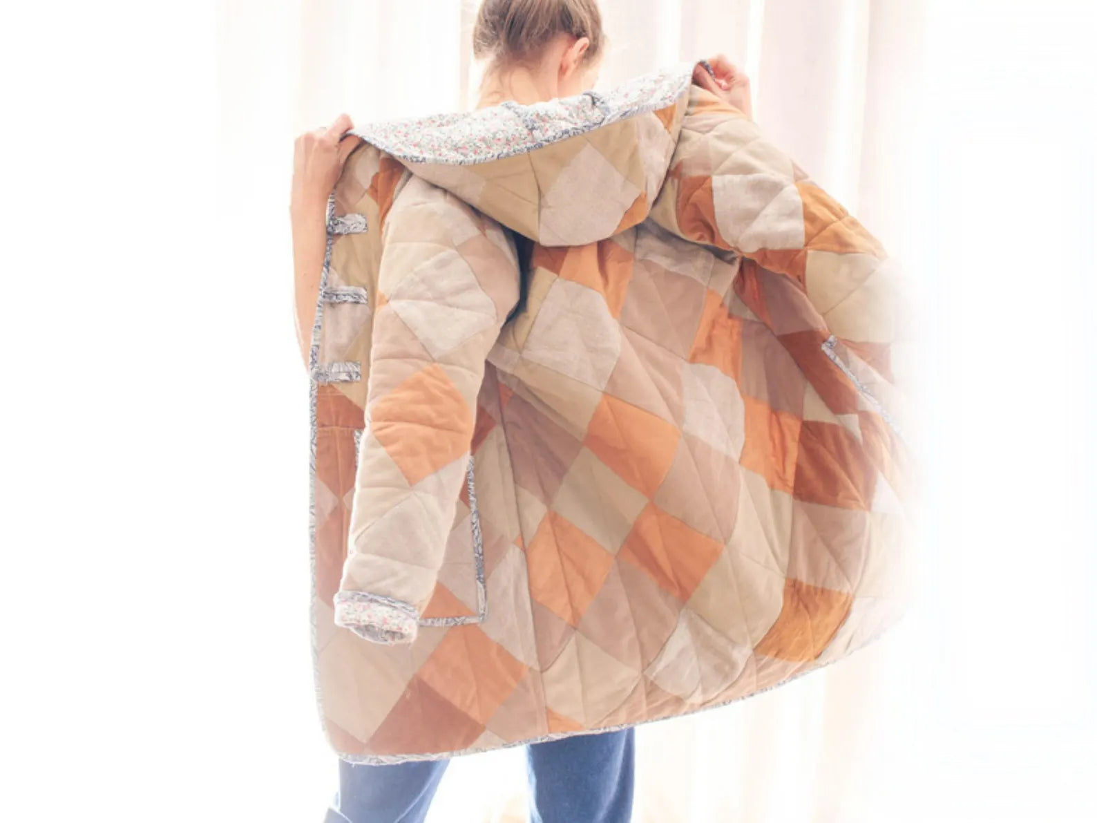 Hooded Quilt Coat Sewing Pattern: Omilla Design, PDF + Projector File