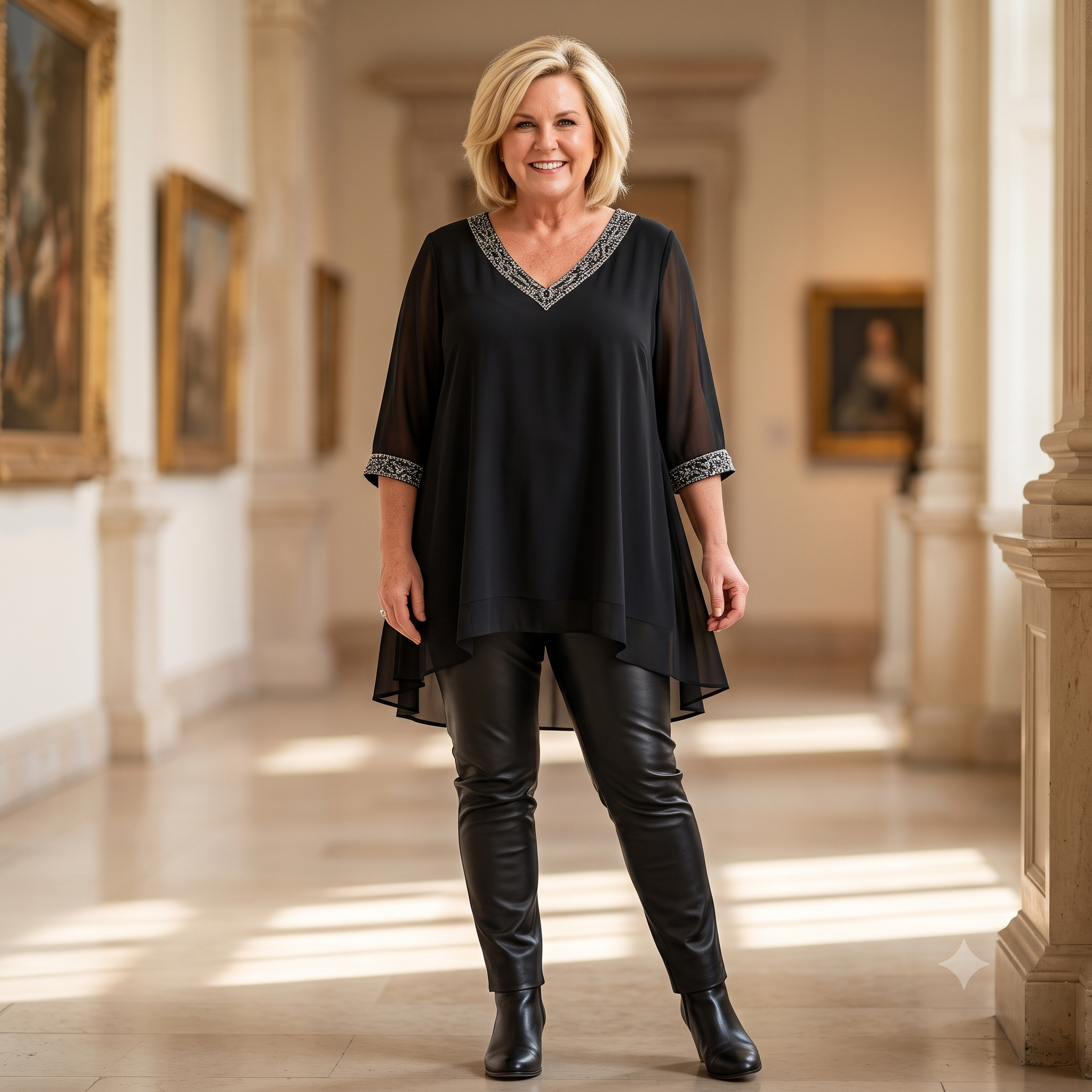 Plus Size Tunic Sewing Pattern PDF, V Neck Blouse Pattern, Curvy Women's Top, Loose or Belted Tunic, Sizes M–6XL, Instant Download