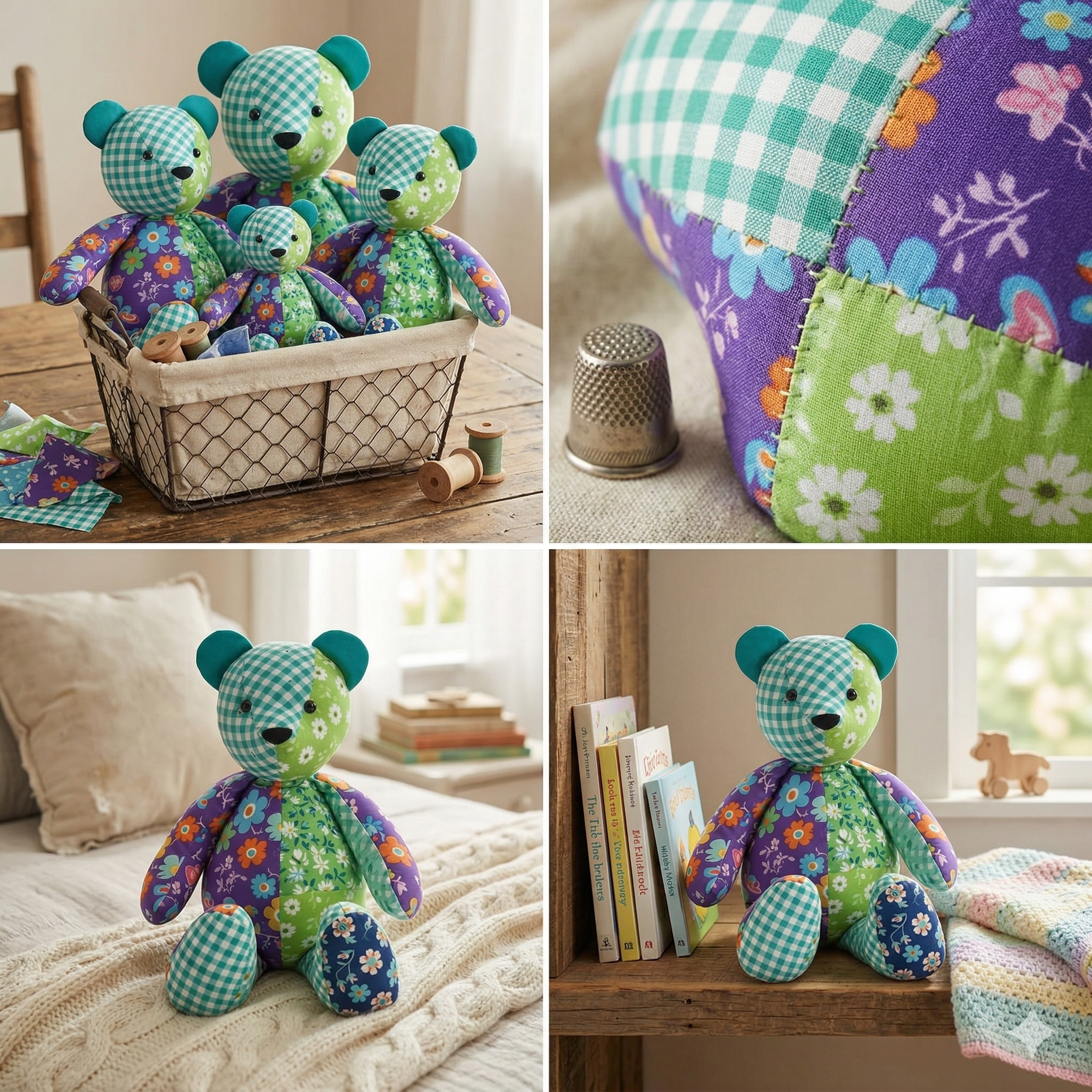Teddy Bear Sewing Tutorial | Plush Animal Pattern | 20 Sizes PDF