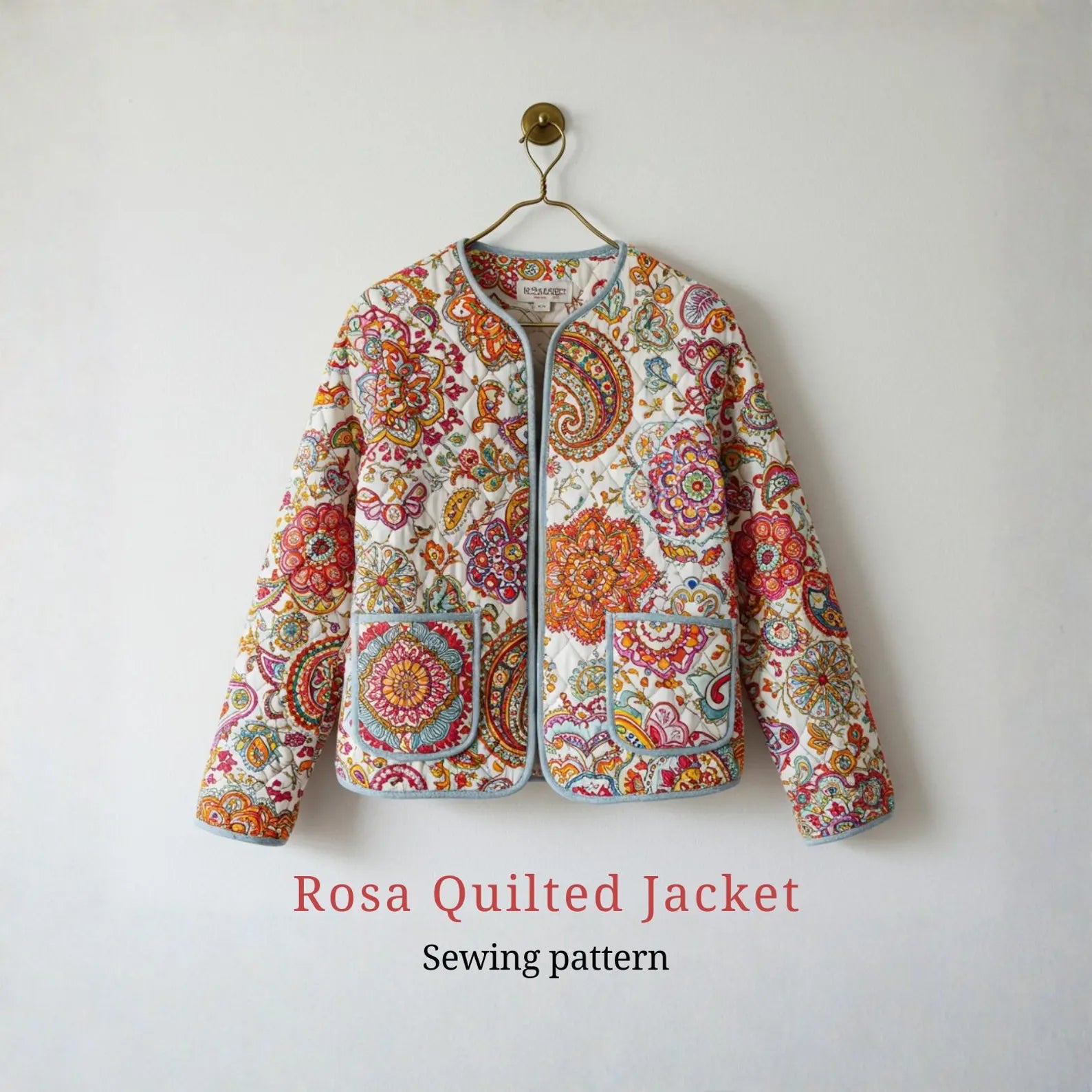 Rosa Quilted Jacket Sewing Pattern | Beginner Friendly, Sizes XXS-4XL (Instant Download)