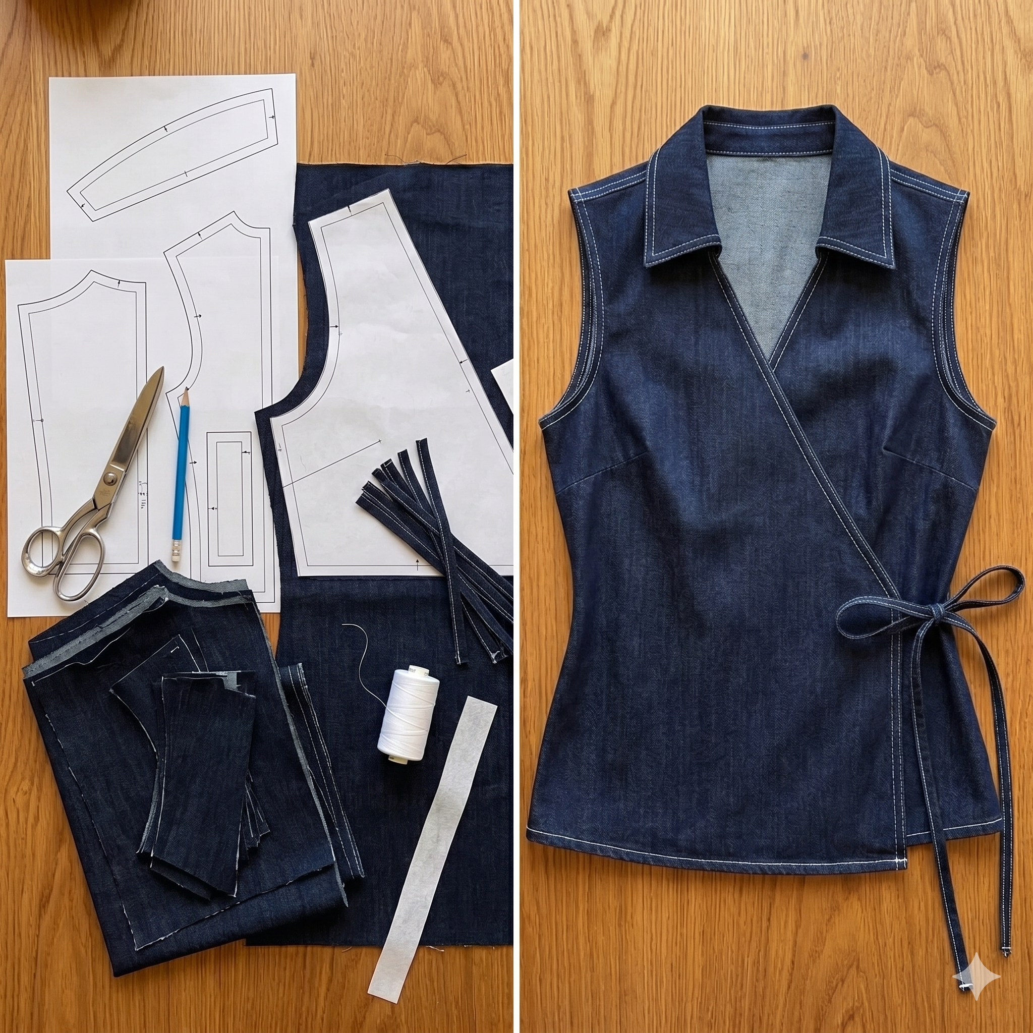 Side Tie Tank blouse Sewing Pattern | Beginner Friendly, Sizes XXS 5XL (Instant Download)