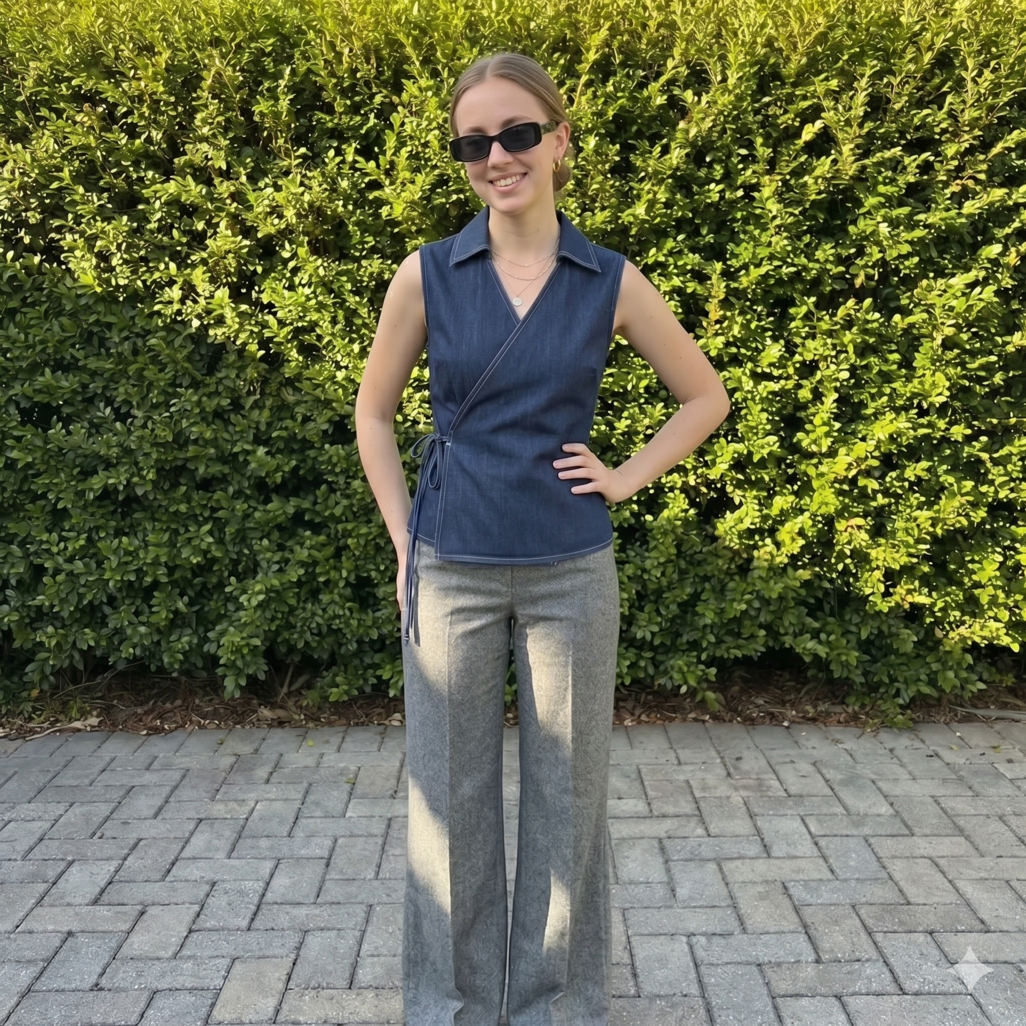 Side Tie Tank blouse Sewing Pattern | Beginner Friendly, Sizes XXS 5XL (Instant Download)