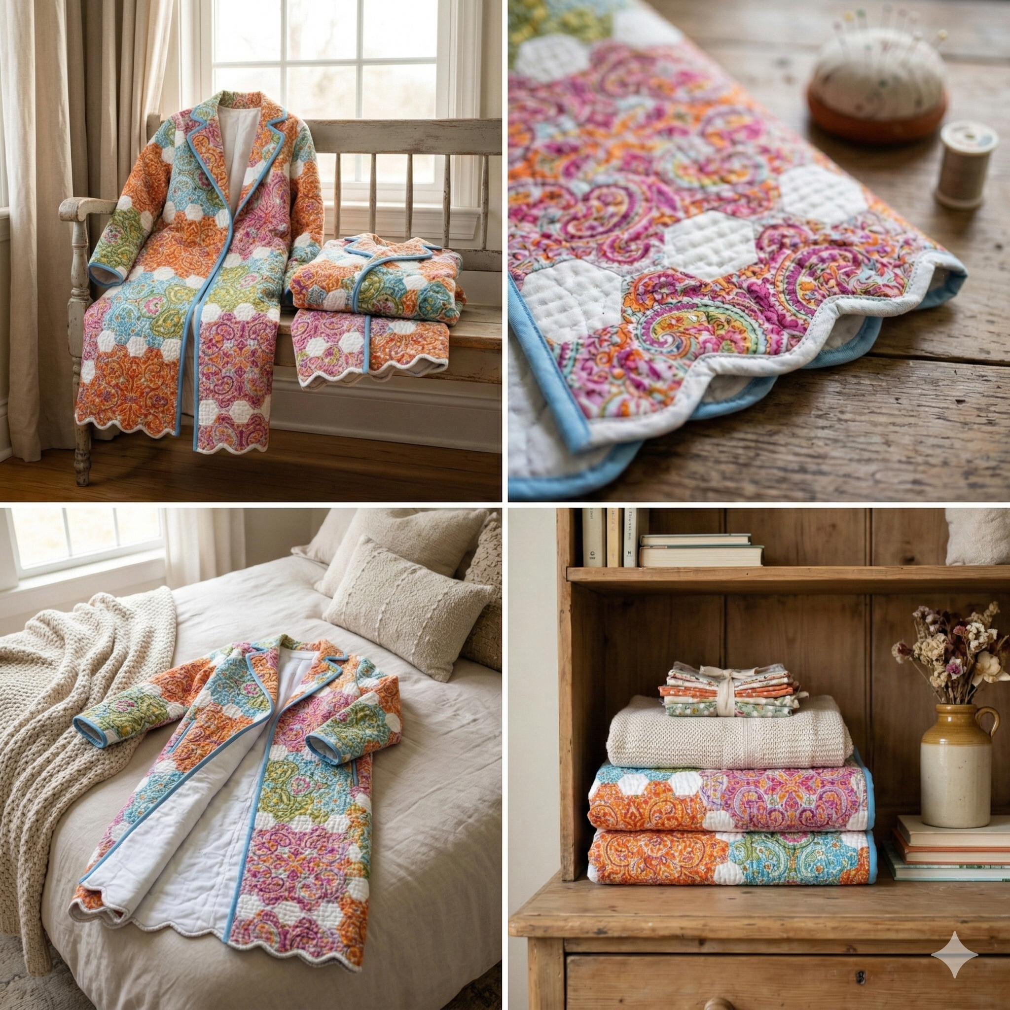 Sunset Patchwork Coat Sewing Pattern | Beginner-Friendly, XXS-4XL (Instant Download)
