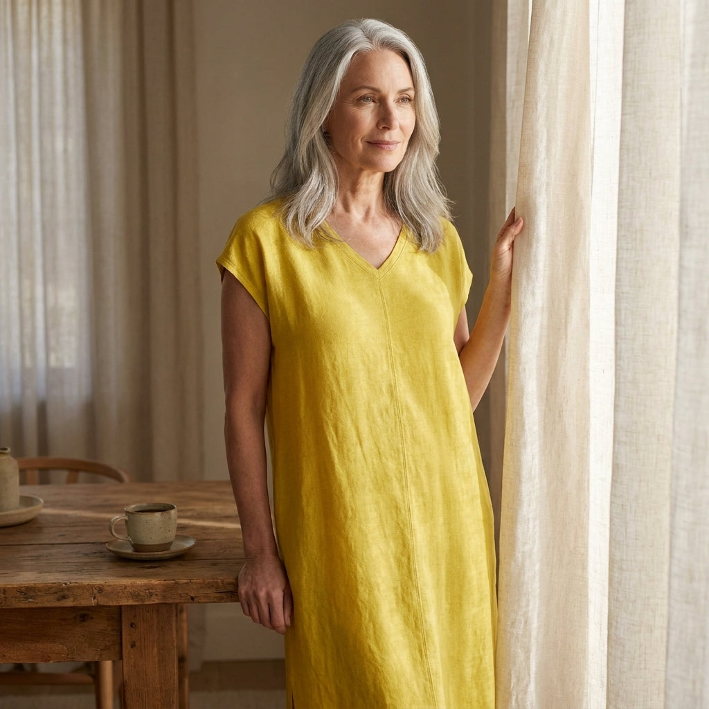 ✨ Linen Jersey V-Neck Cap Sleeve Top – Instant Download PDF Sewing Pattern
