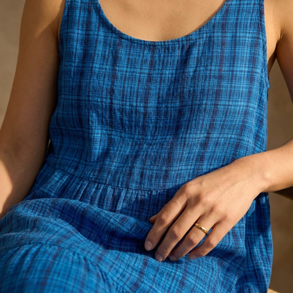 Tiered Linen Maxi Dress – Instant Download PDF Sewing Pattern