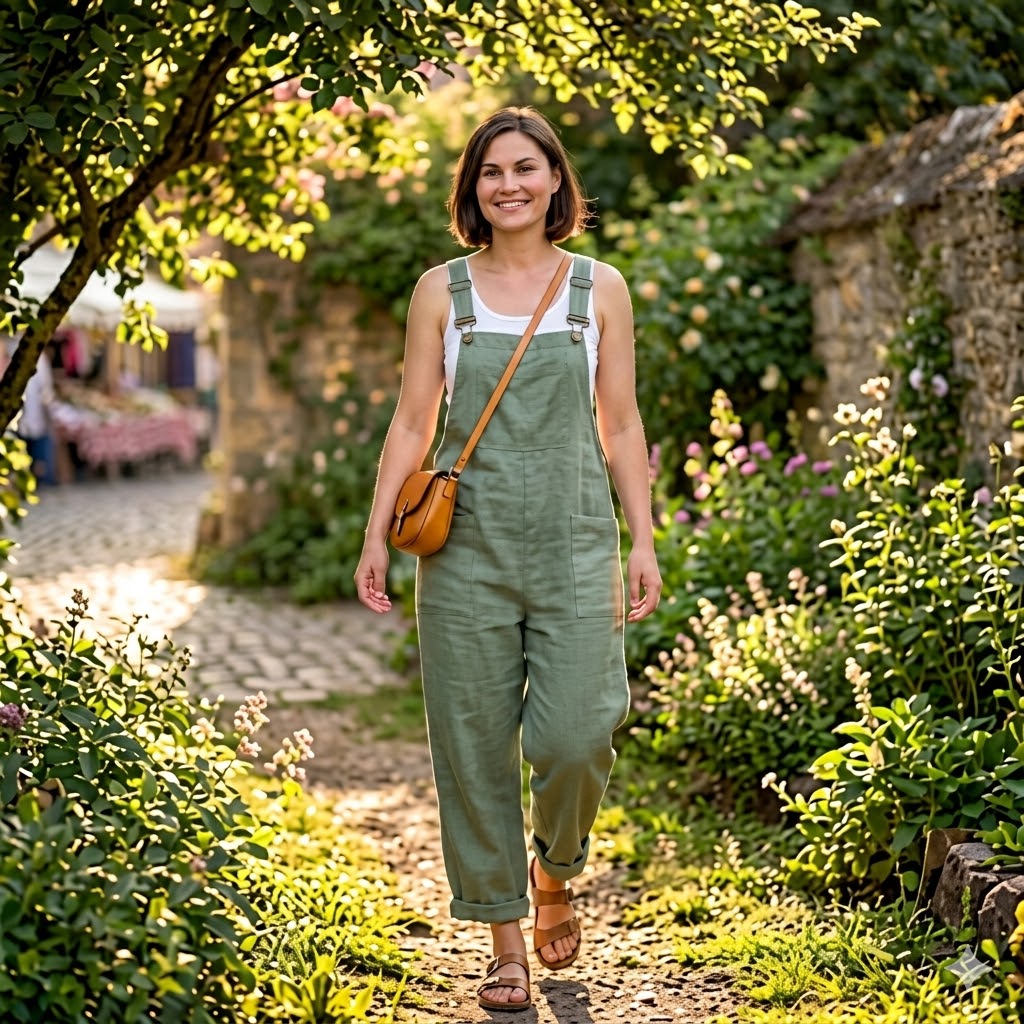 Women Jumpsuit PDF Pattern, Bib Dungaree Sewing Pattern S to 5XL, Beginner Friendly Romper Pattern, Easy Printable Instant Download