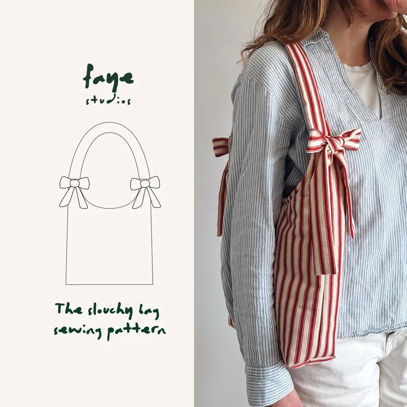 Slouchy Bow Bag Sewing Pattern: Beginner Friendly