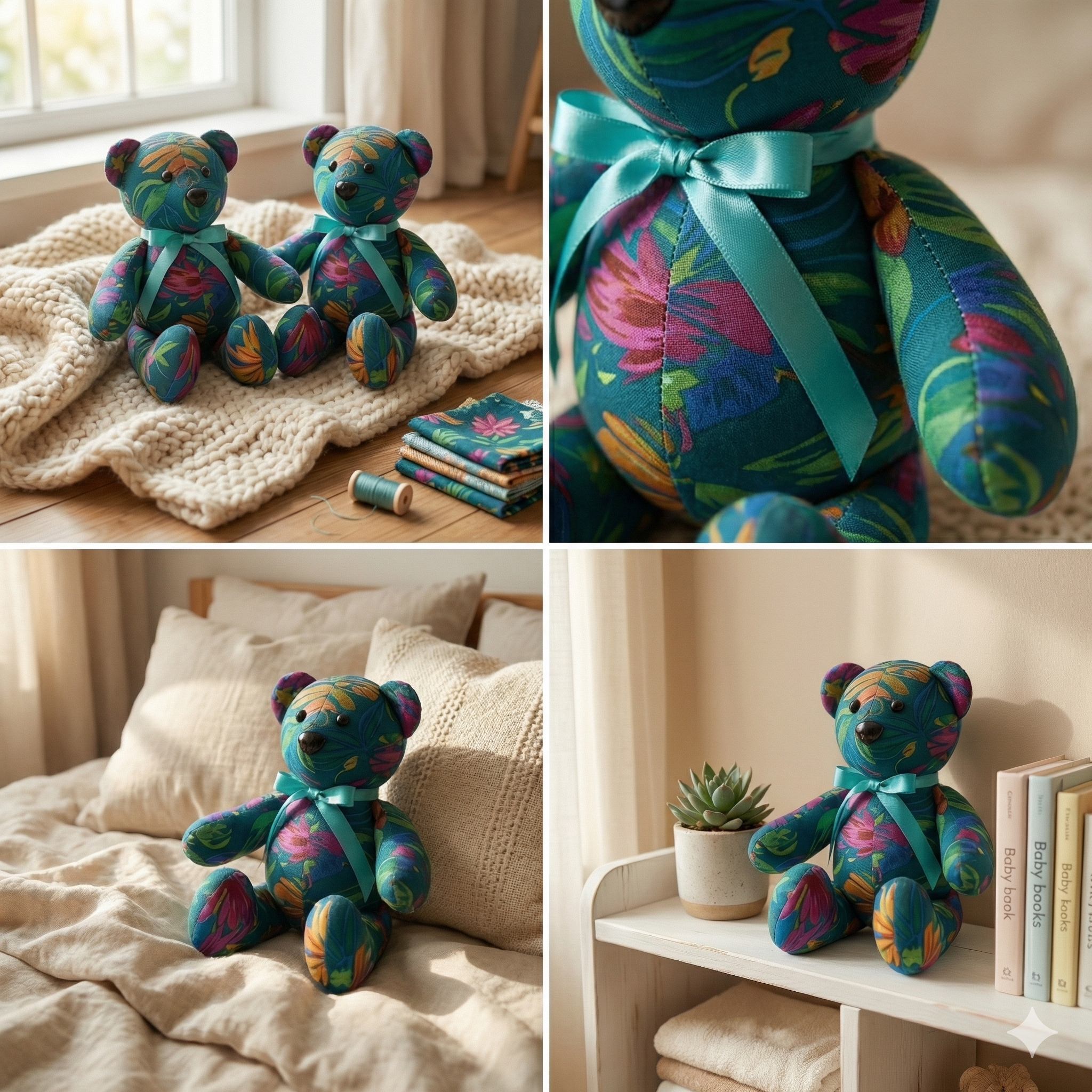 EASY! Chipper Memory Bear Sewing Pattern: 18-inch bear (PDF download)