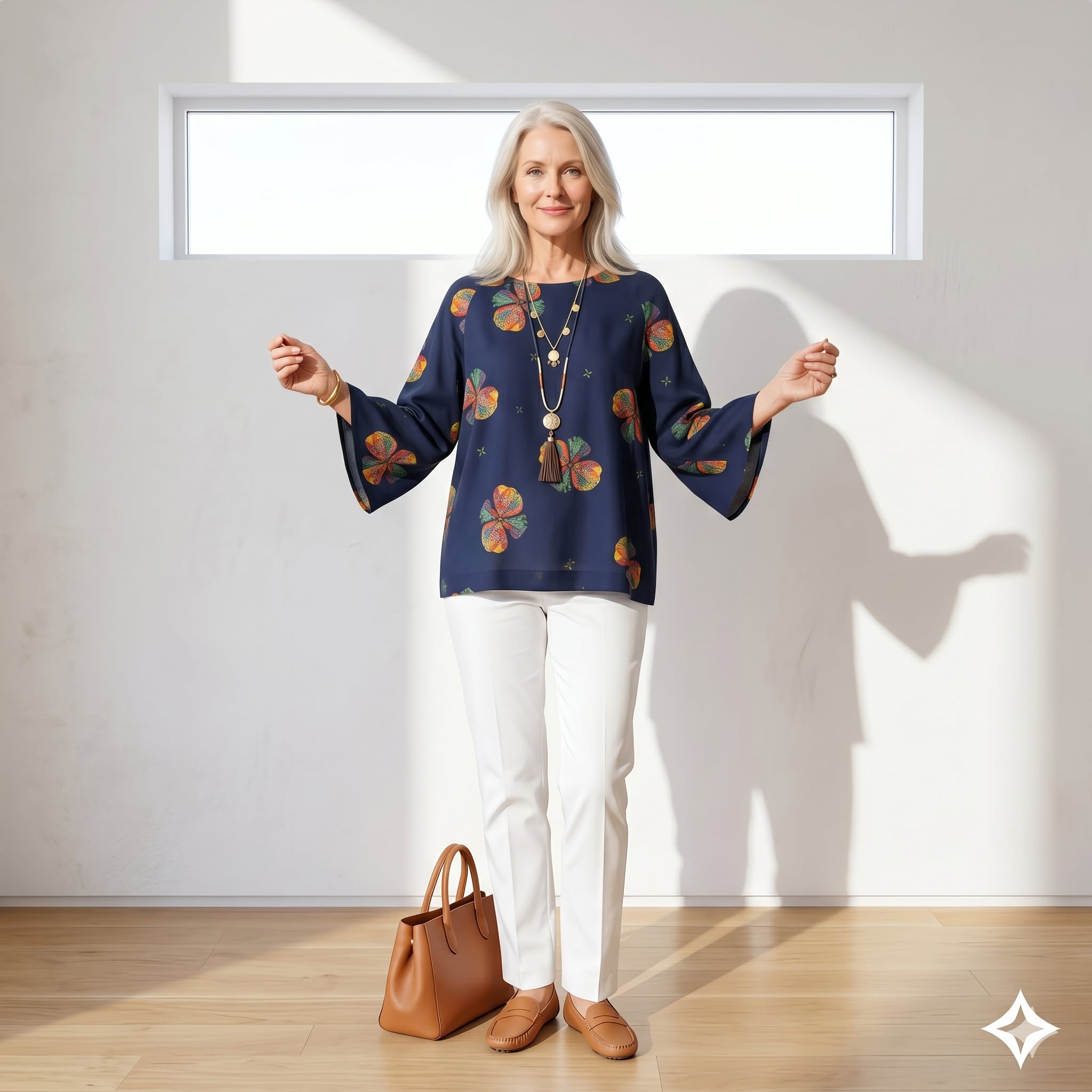 Floral Cotton Shirt โ Instant Download PDF Sewing Pattern