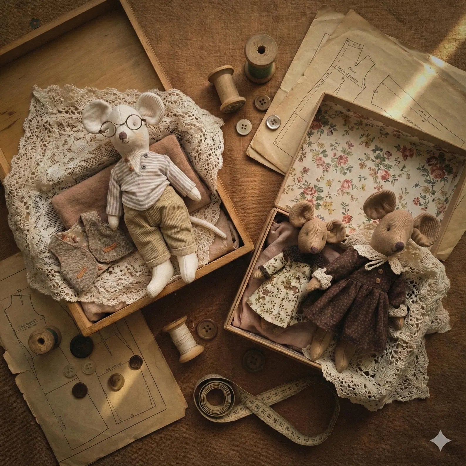 Mouse Family Sewing Pattern Set PDF