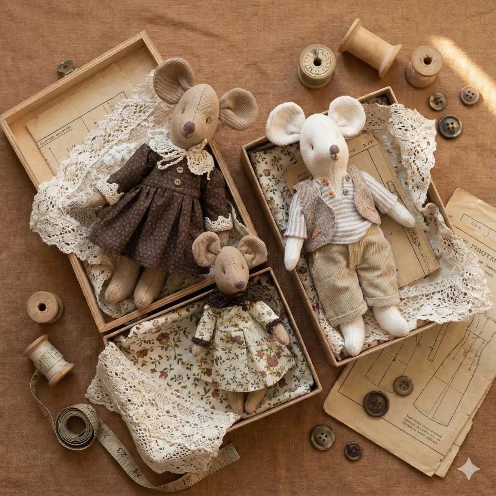 Mouse Family Sewing Pattern Set PDF