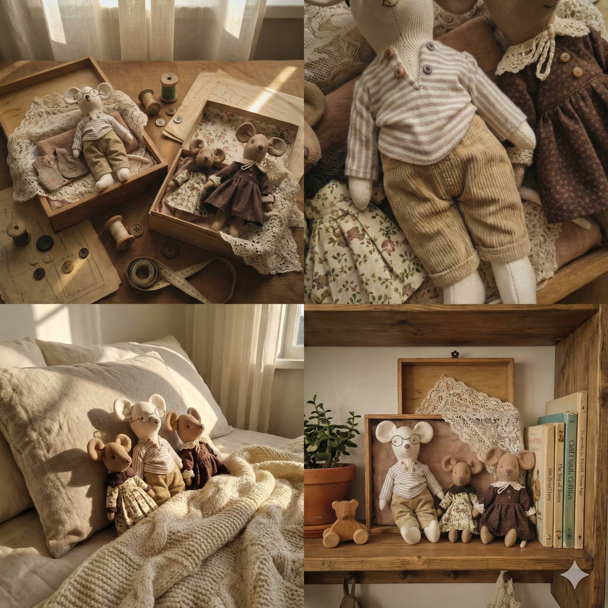 Mouse Family Sewing Pattern Set PDF