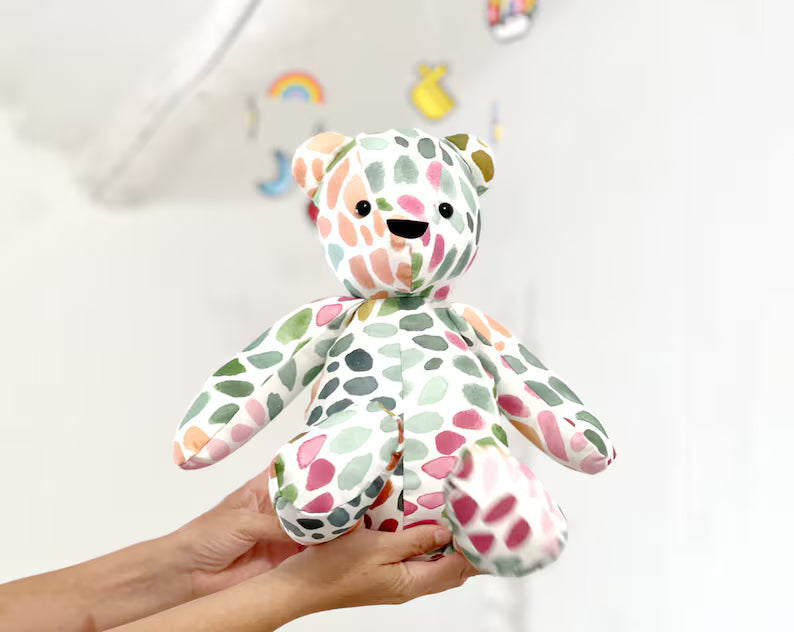 Teddy Bear Pattern and Bunny + VIDEO tutorial - 3 sizes, rabbit pattern, keepsake bear,