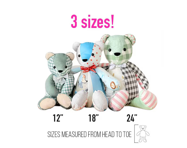 Teddy Bear Pattern and Bunny + VIDEO tutorial - 3 sizes, rabbit pattern, keepsake bear,