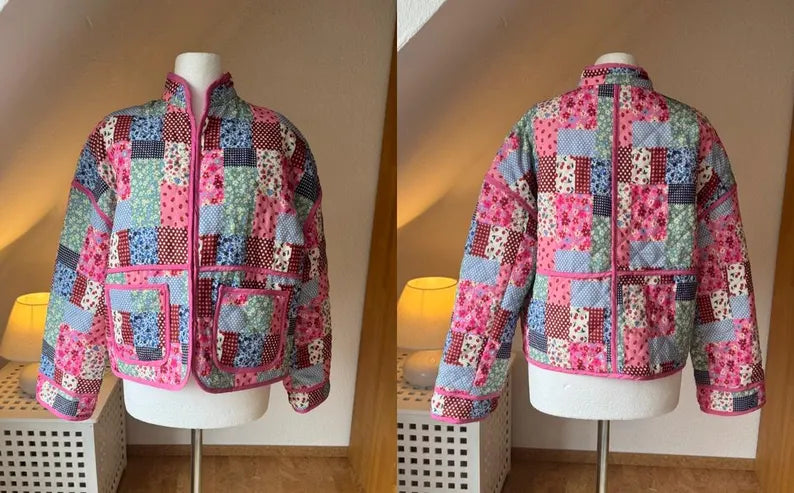 Quilted Jacket Beginner Sewing Pattern | Sizes XXS-5XL | Jacket Cardigan