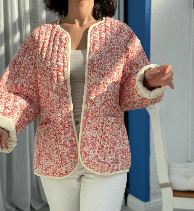 Quilted Jacket Beginner Sewing Pattern | Sizes XXS-5XL | Jacket Cardigan Pattern