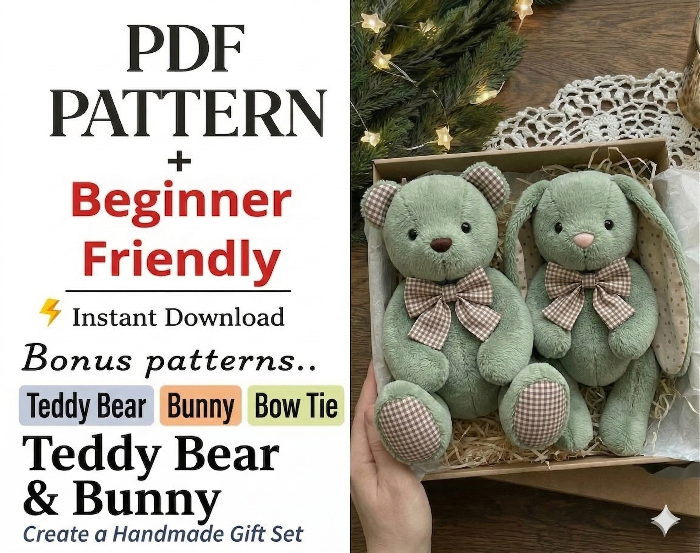 Memory Bear Pattern & Step-by-Step Sewing pdf tutorial