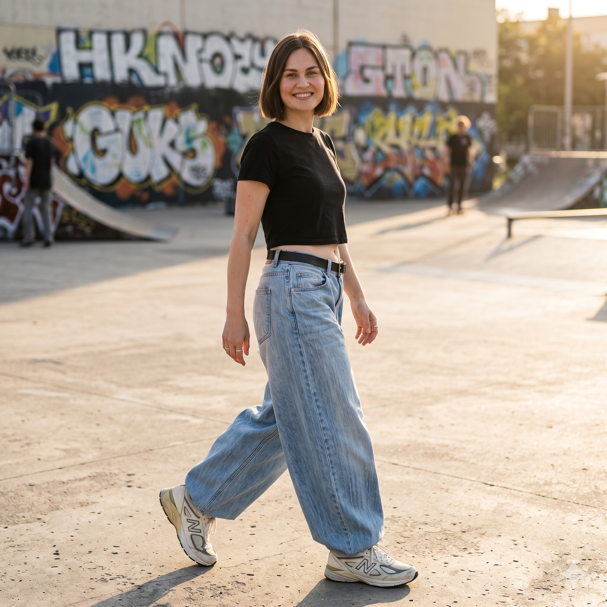 women's 90 Inspired Low Loose Baggy Jeans Pattern | Wide Leg Denim Pants | Digital PDF Sewing Pattern-Extra Loose Fit Denim Pattern