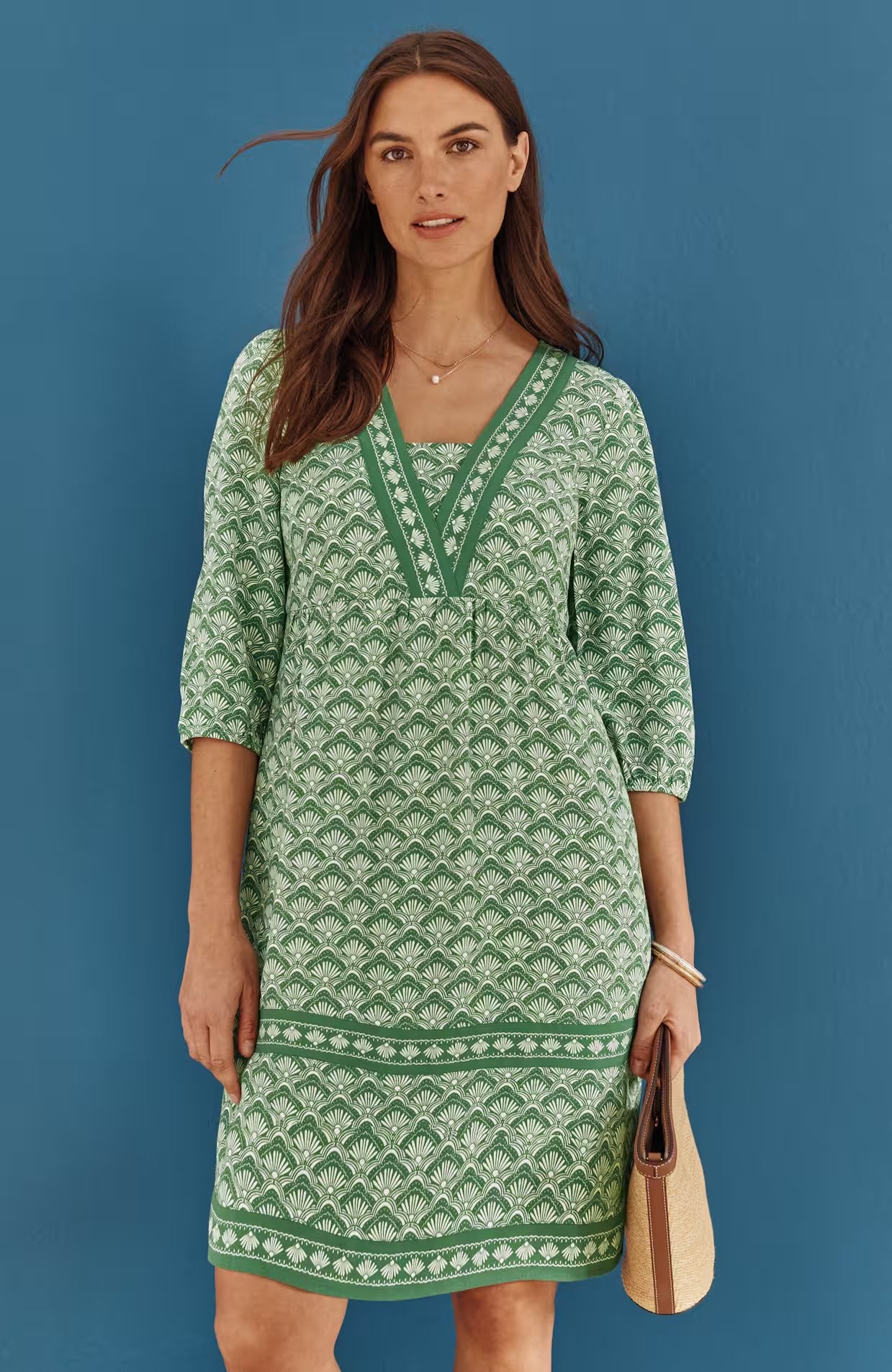 Border Print Empire Waist Dress &Tunic  – Instant Download PDF Sewing Pattern