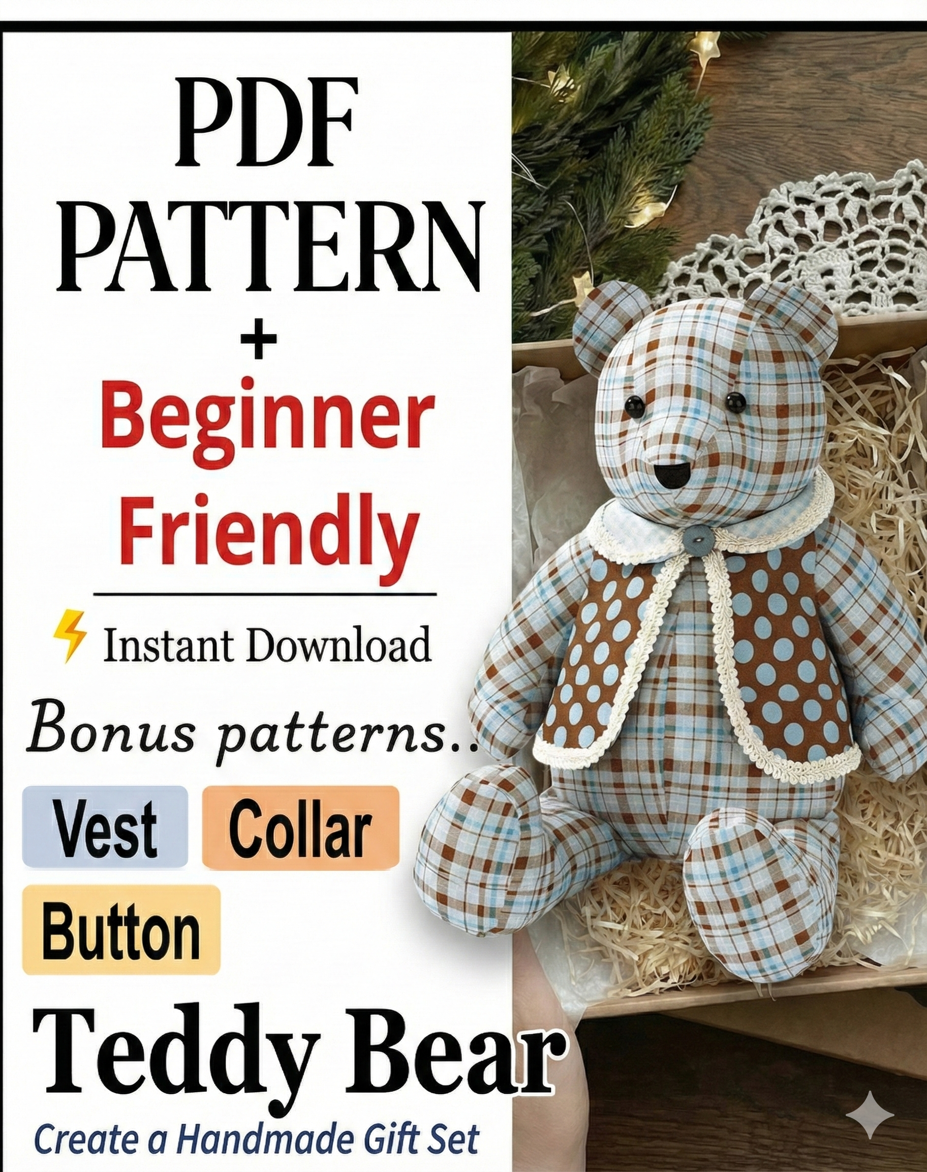 Bear in Memory of Man – Sewing Pattern PDF (A2115)